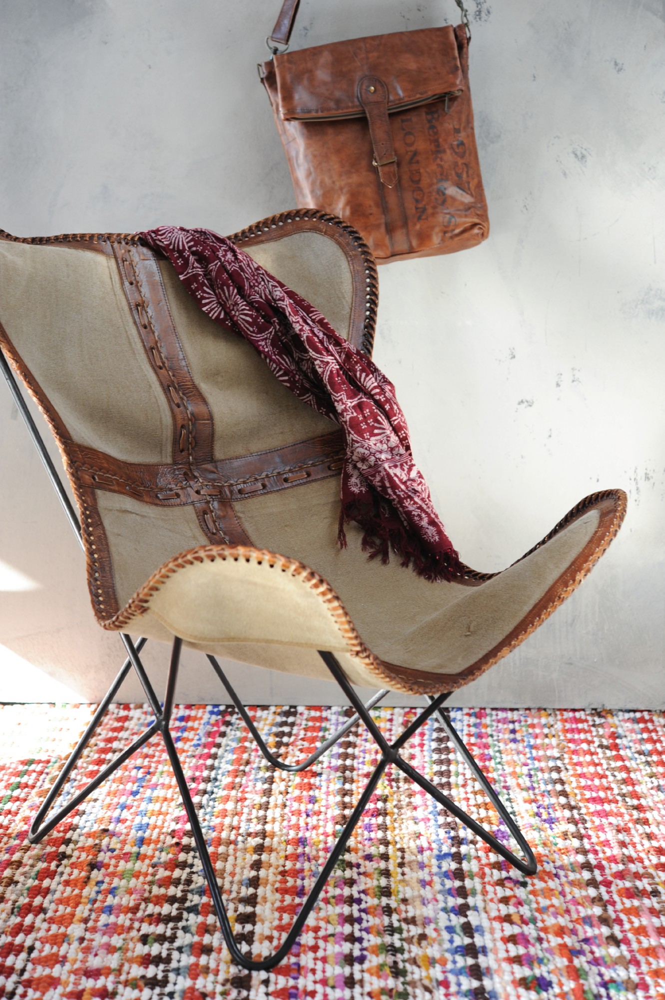 Lounger 'Gavin', beige, braun, T 69 cm, B 75 cm, H 90 cm