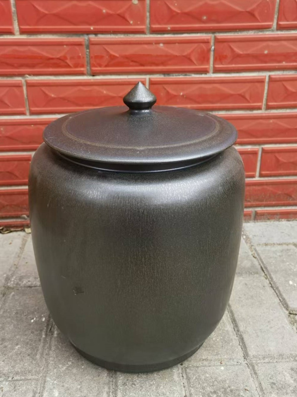 Gurkenfass, braun, Ø 30 cm, H 39 cm