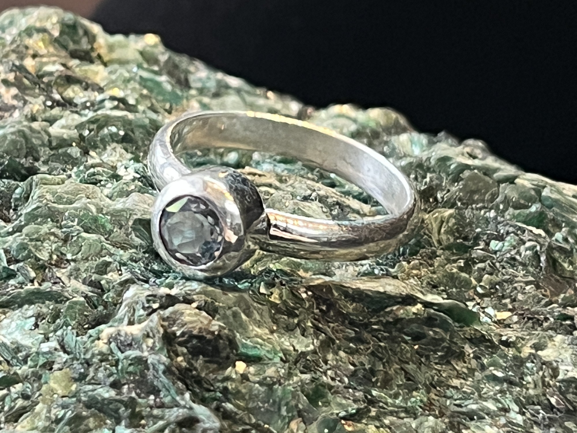 Ring 'Blauer Topas' in 925 Silber