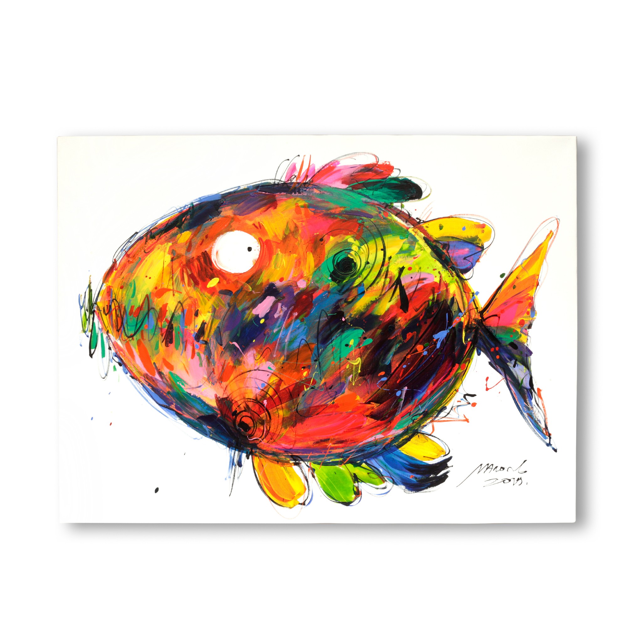 Wandbild 'Fisch', multicolor, B 80 cm, H 60 cm, T 2,5 cm