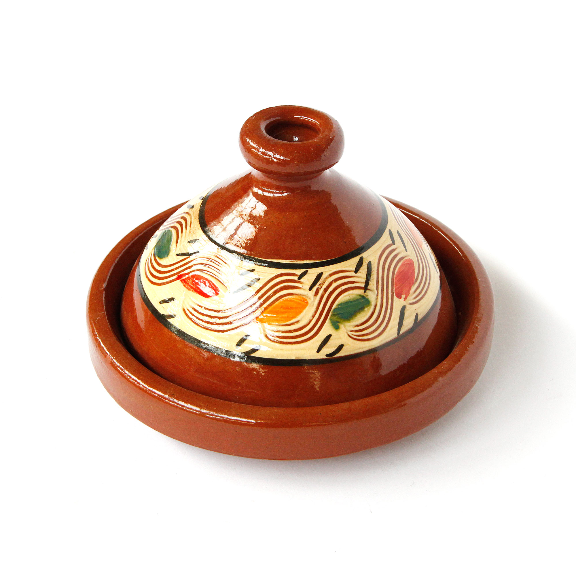 Tajine 'Jadida', braun, multicolor, Ø 20 cm
