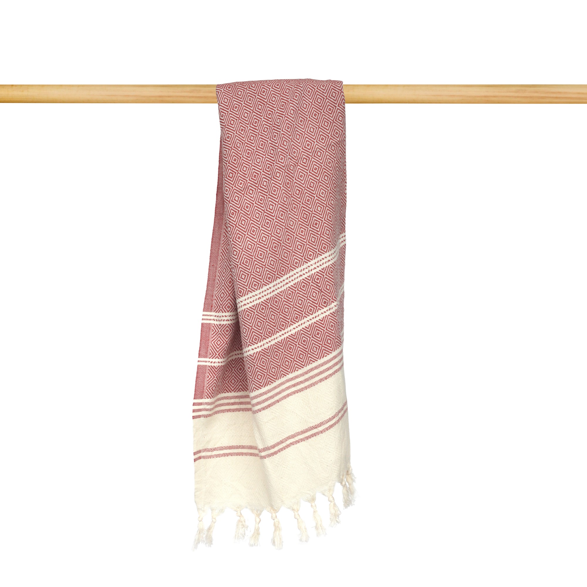 Hamamtuch 'Bergama', terrakotta, L 175 cm, B 95 cm