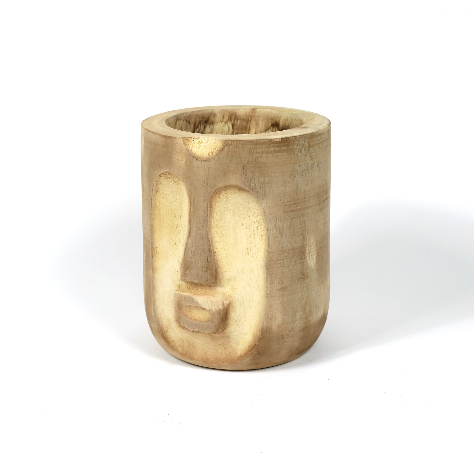 Übertopf 'Ken', natur, Ø 20,5 cm, H 26 cm