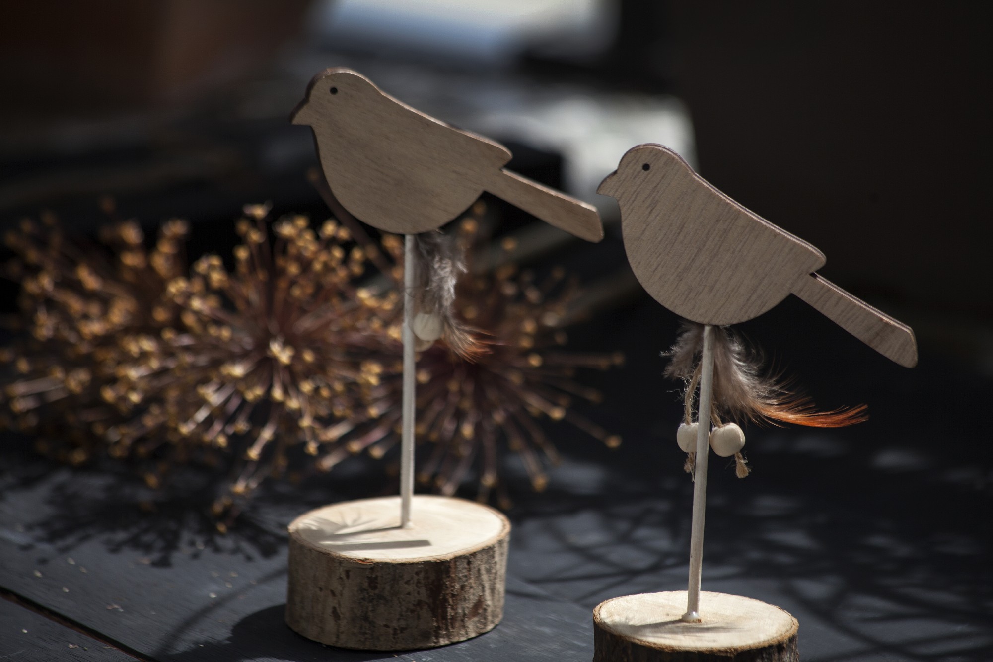 Figur 'Vogel' aus Holz, H 17,5 cm, B 10 cm, L 6,5 cm