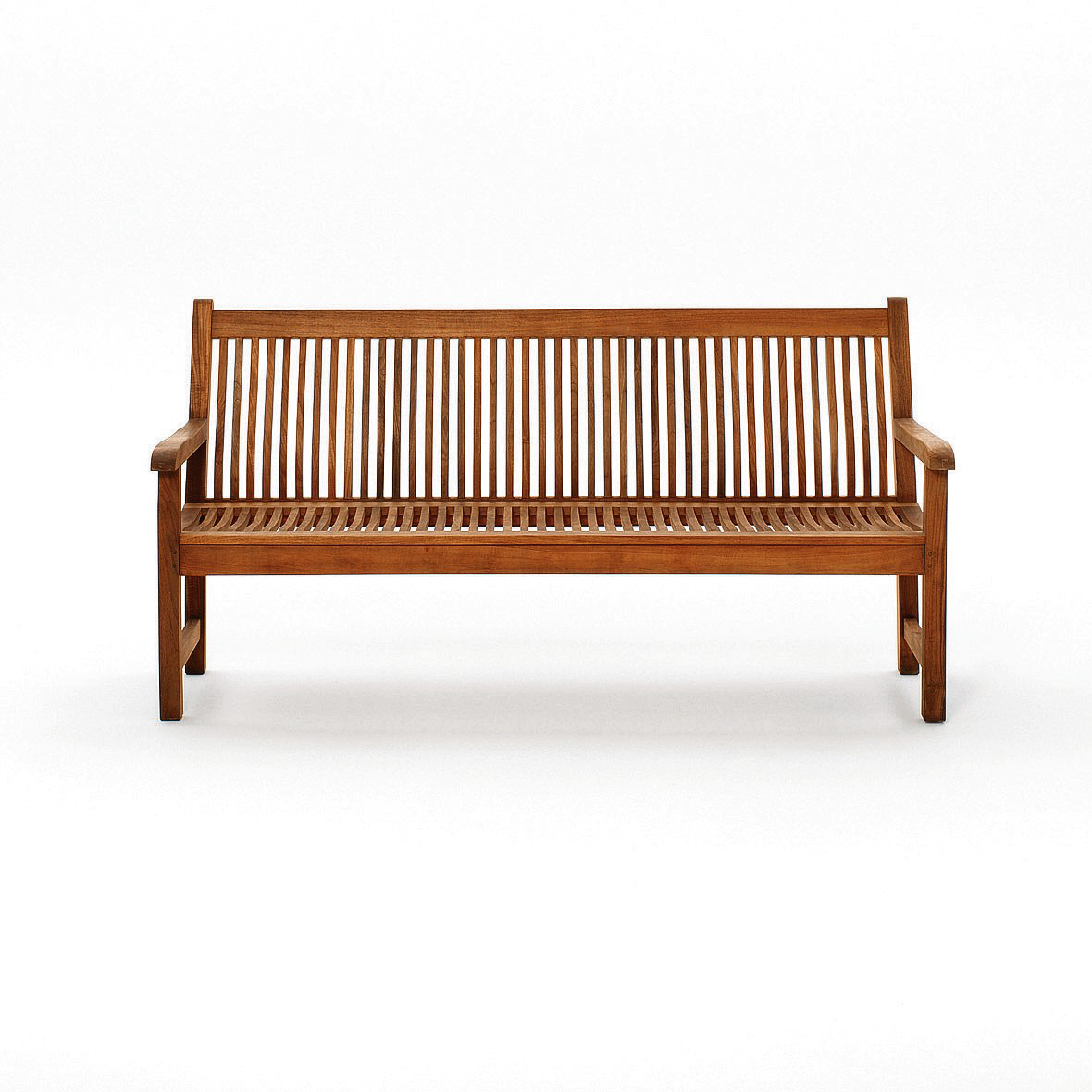 Bank 'Neyborg' 2-sitzig, aus Teakholz, natur, L 120 cm, H 90 cm, T 68 cm