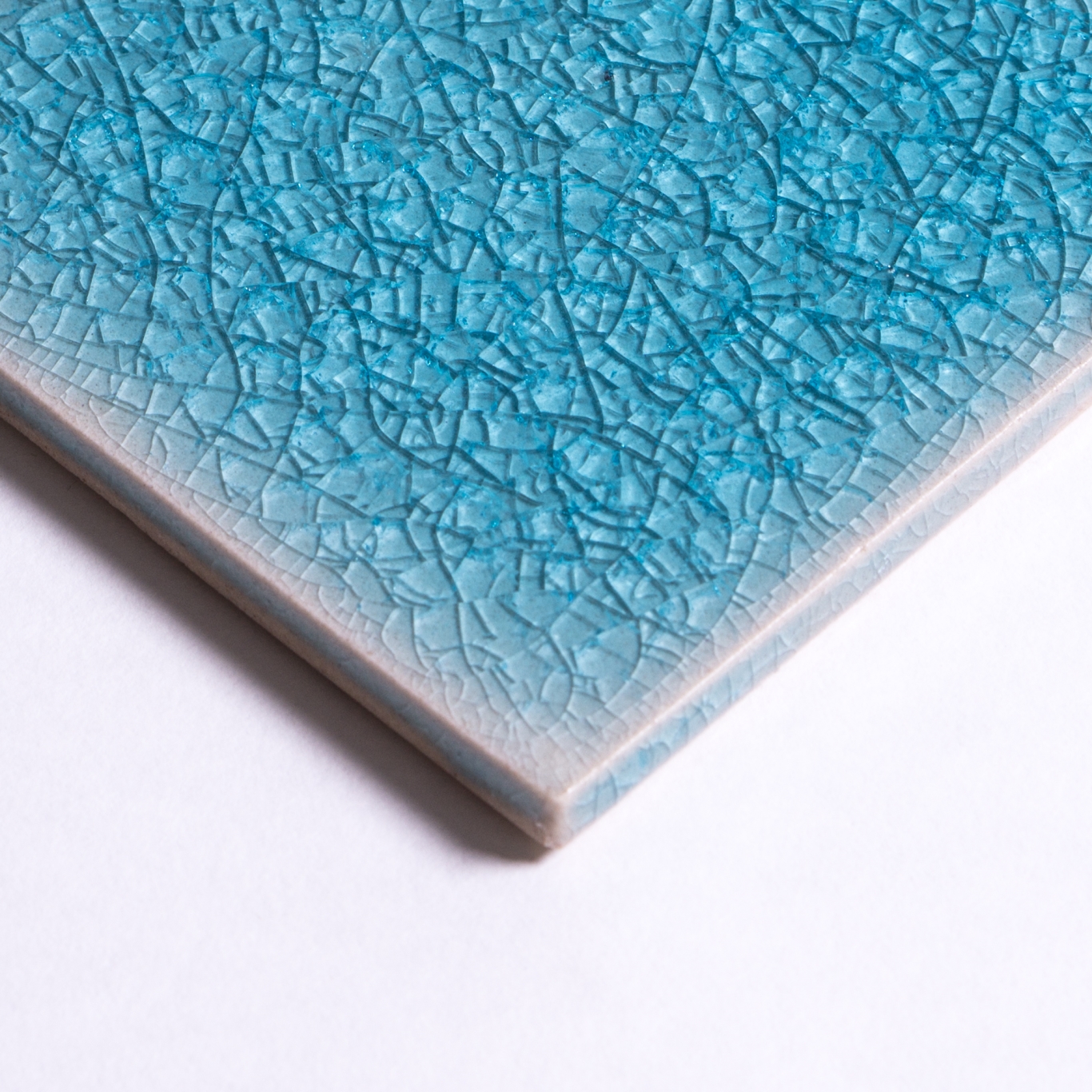 Fliese 'Craquele' hellblau, L 10 cm, B 10 cm