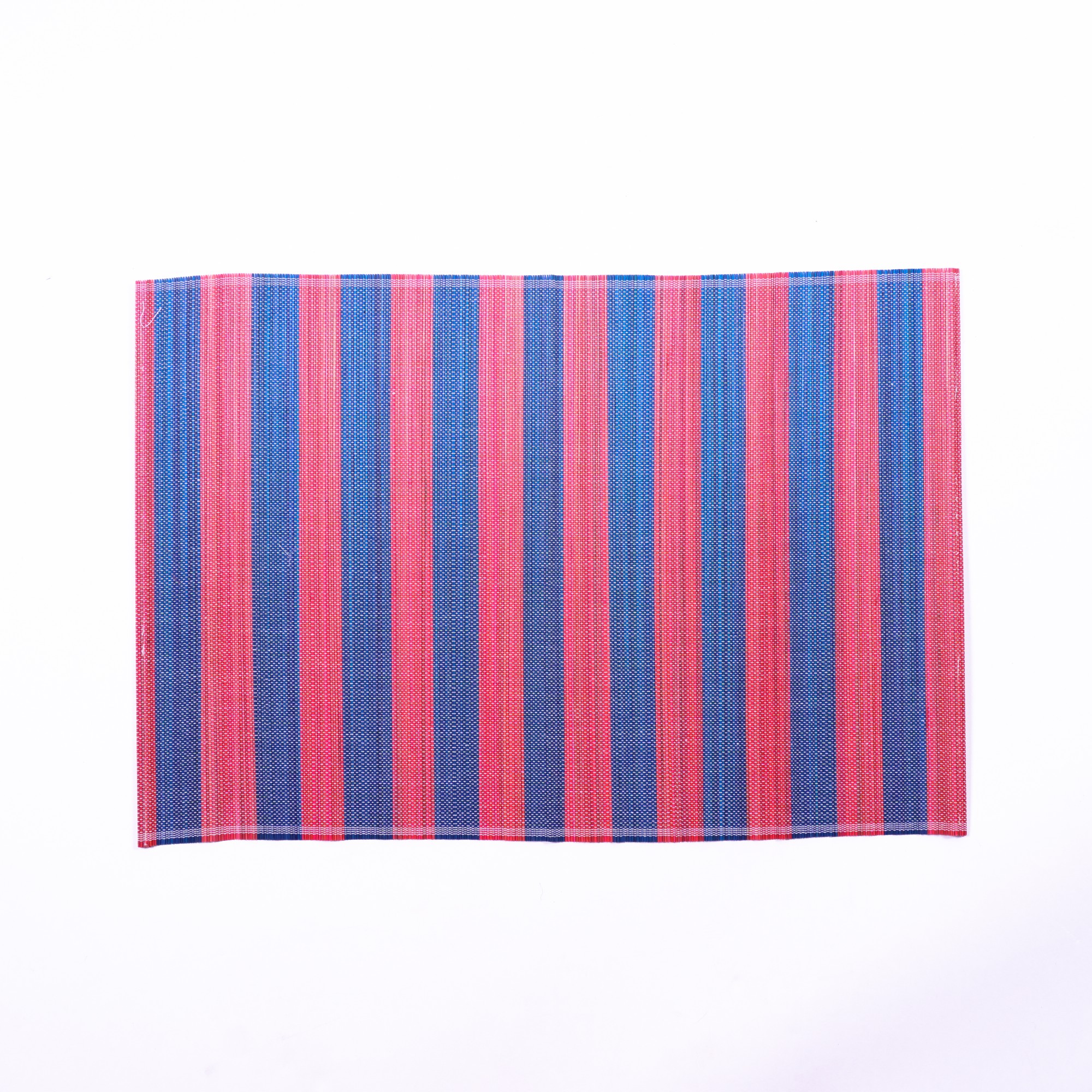 Tischset aus Bambus, rot, blau, L 33 cm, B 48 cm