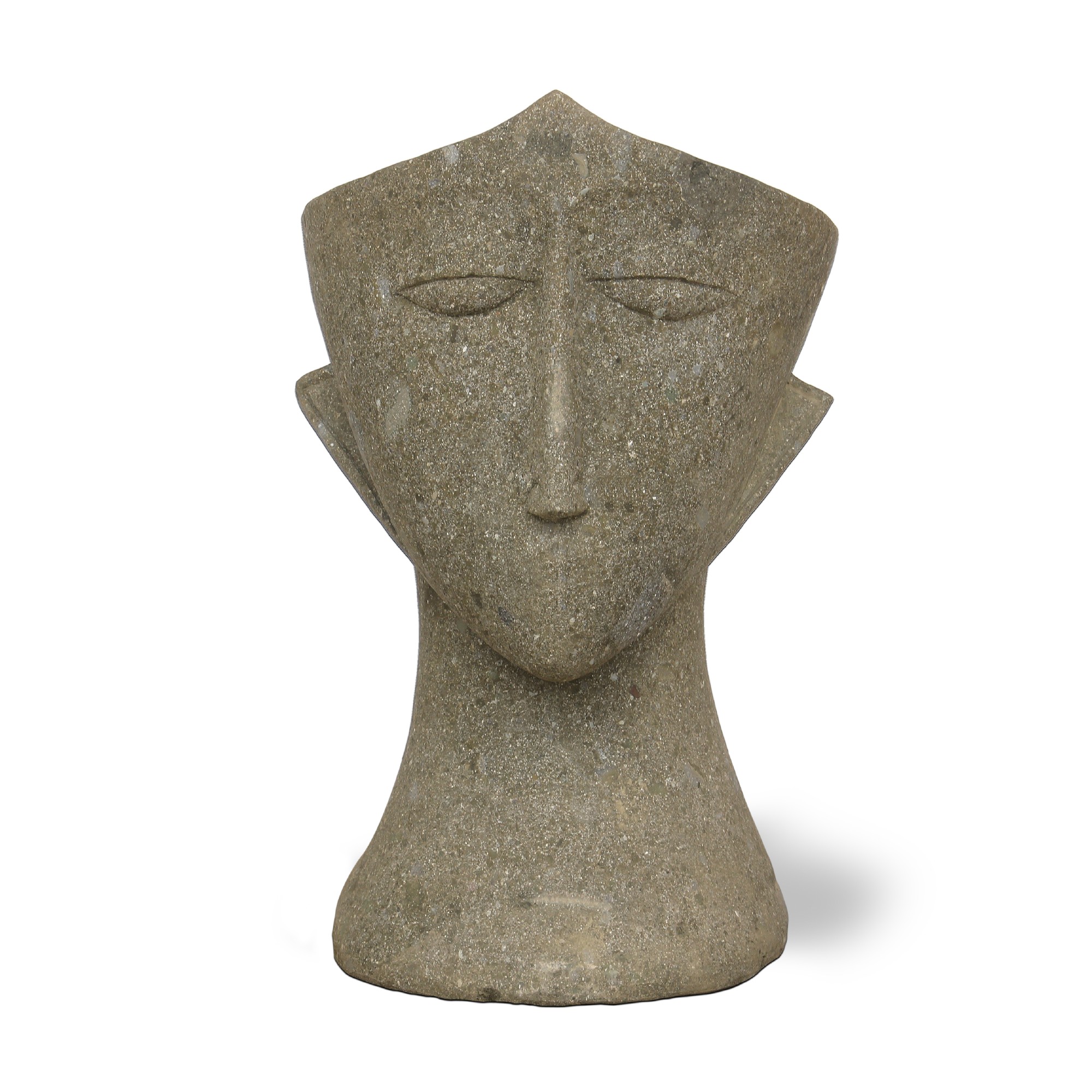 Blumentopf 'Tibot' aus Naturstein, grau, T 76 cm, B 54 cm, H 74 cm
