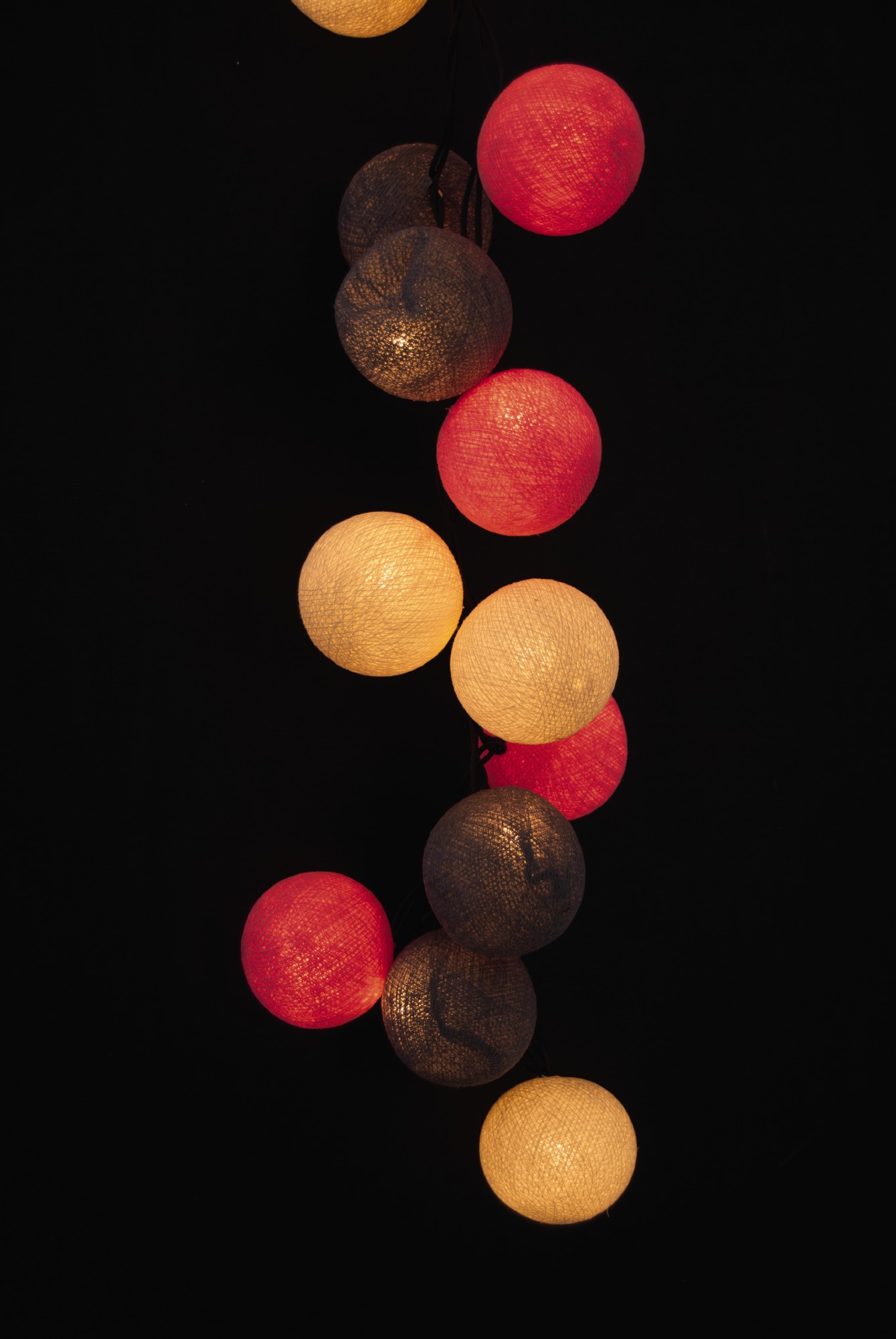 Lichterkette 35 Kugeln, multicolor, LED, L 470 cm