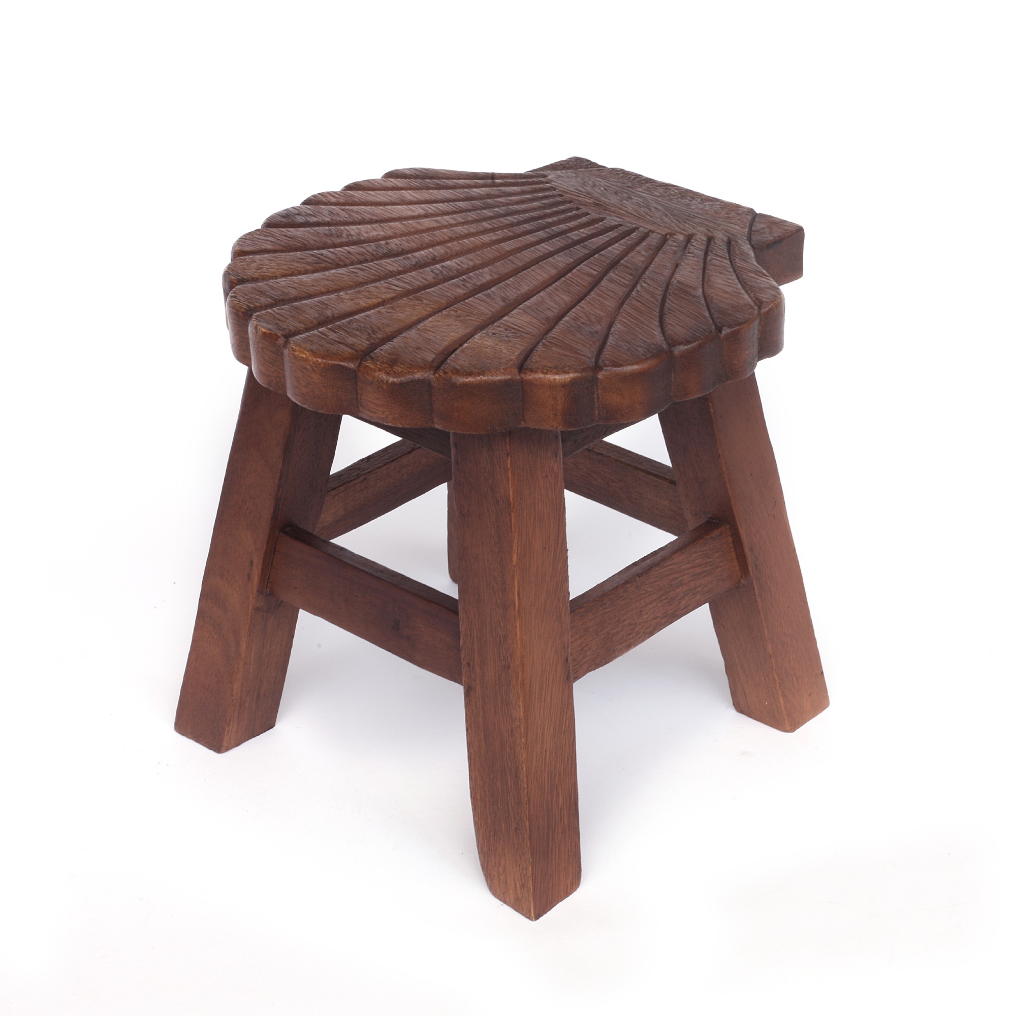 Hocker 'Muschel', natur, Ø 26 cm, H 25 cm