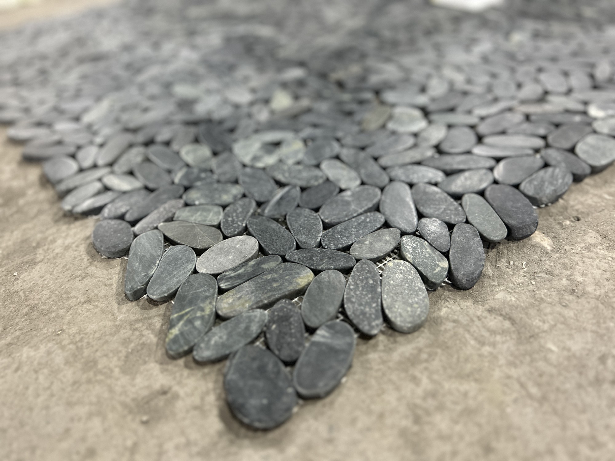 Naturkies Mosaik, schwarz, 30,5 cm x 30,5 cm, 1 m²
