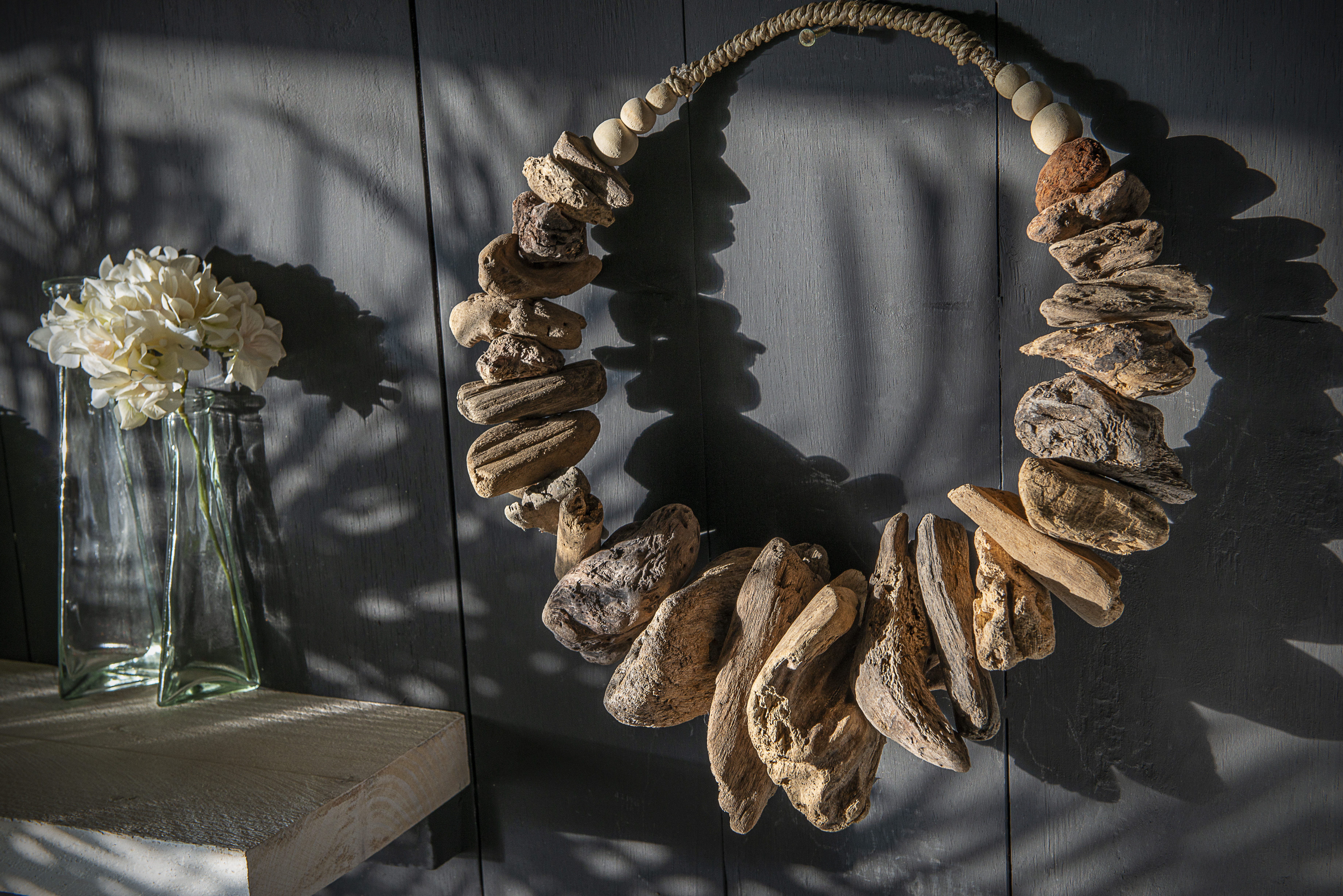 Balinesische Treibholz-Kette, Ø 35 cm