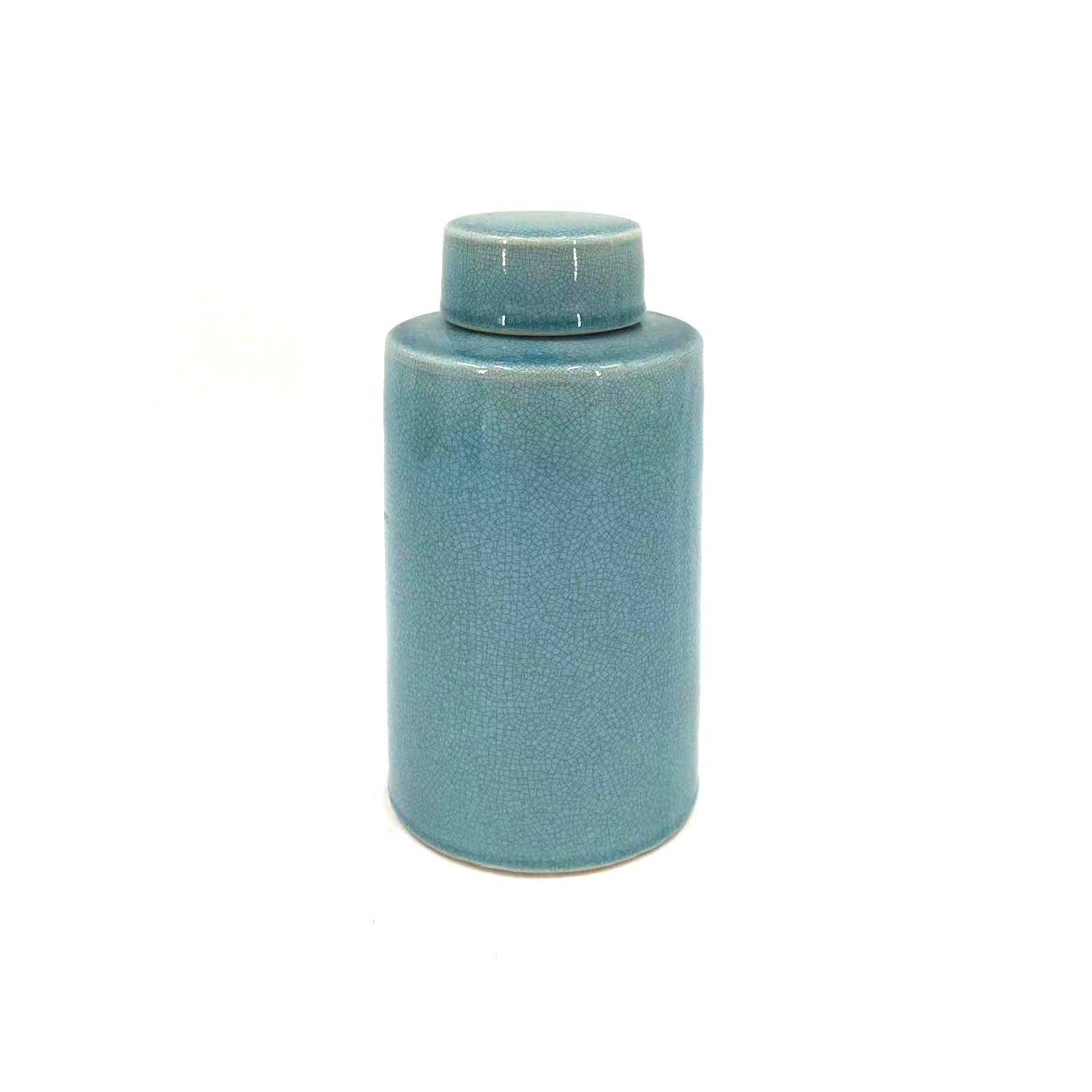 Deckelbehälter 'Laurent' blau, Ø 11,5 cm, H 22 cm