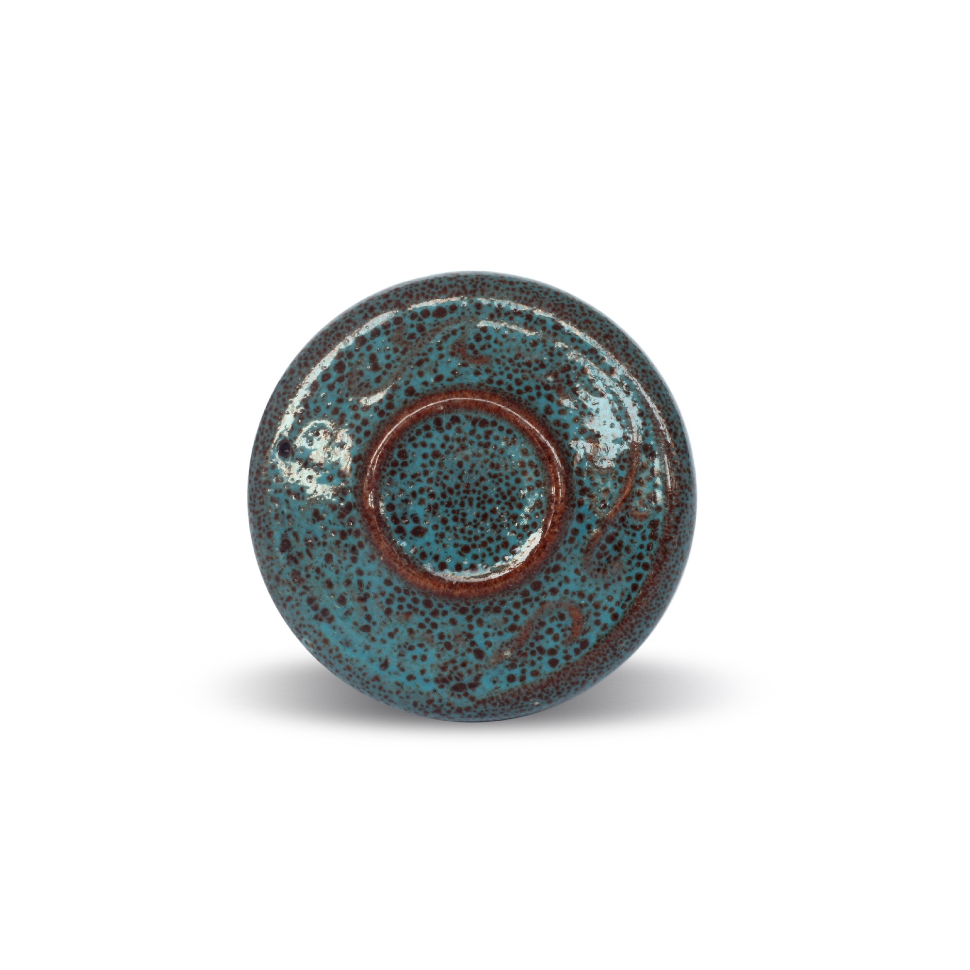 Knauf rund, petrol, braun, Ø 4 cm, H 2,5 cm