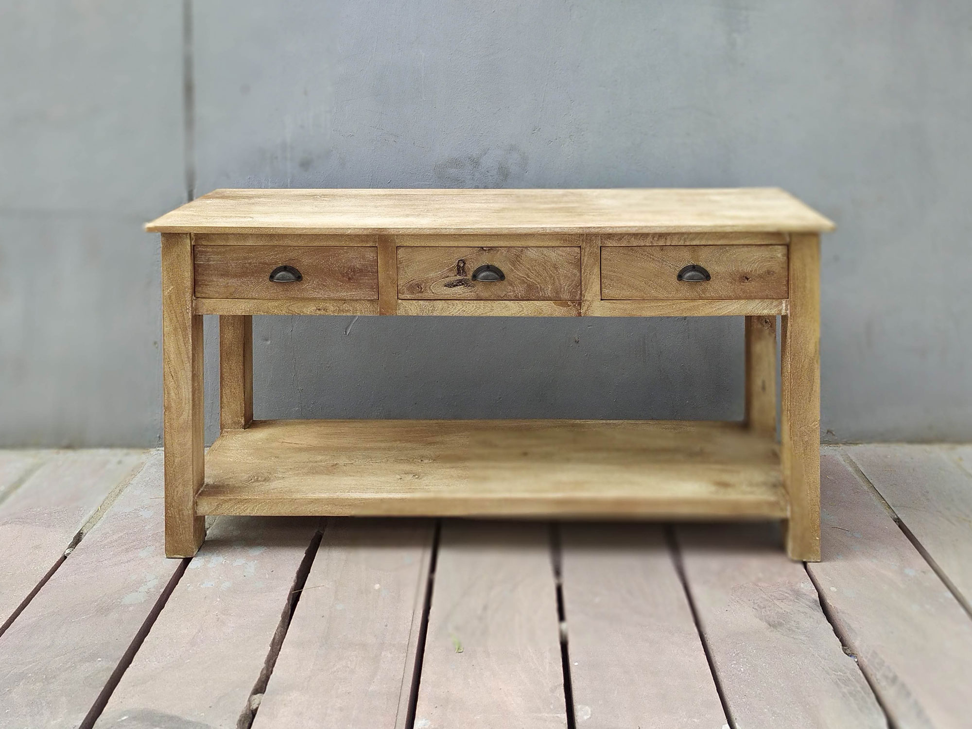 Anrichte 'Kentara' aus Mangoholz, B 153 cm, T 41 cm, H 76 cm