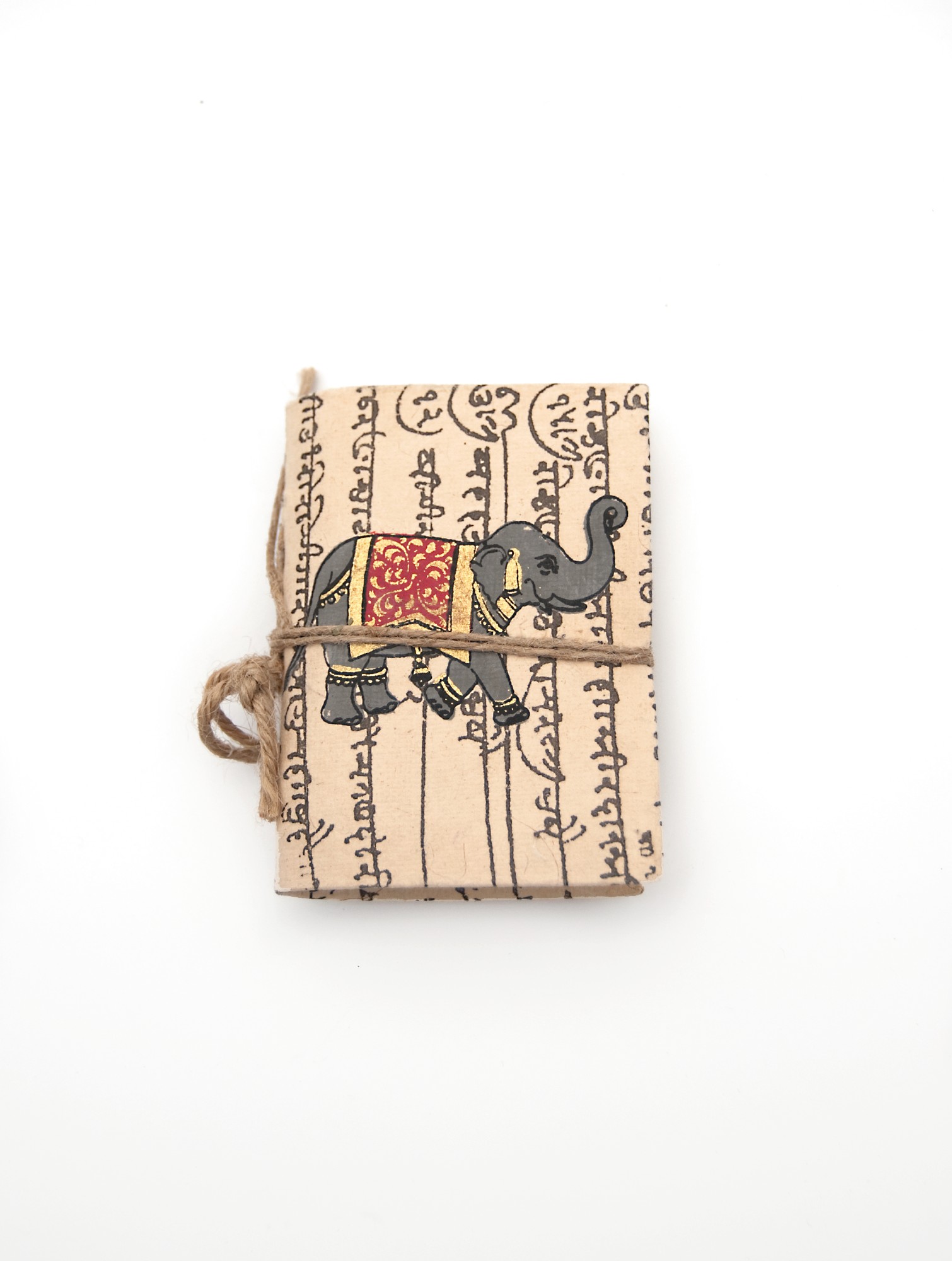 Kleines Notizbuch 'Sarkasa Hathi', B 5,5 cm, H 7 cm