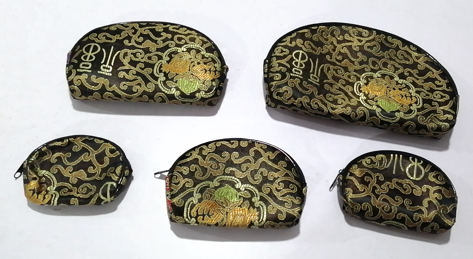 Etui 5er Set 'Glück', gold, schwarz