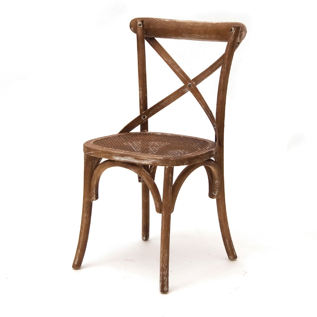 Stuhl 'Oppède' mit Wiener Geflecht, braun, T 48 cm, B 50 cm, H 88 cm