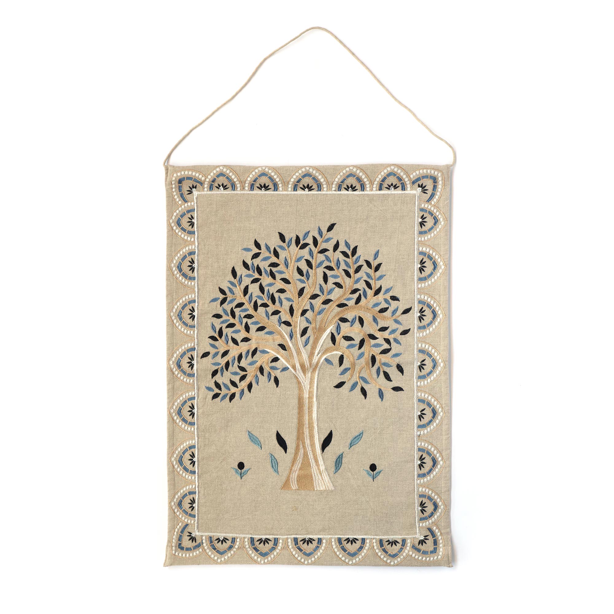 Wandteppich 'Baum', beige, multicolor, B 50 cm, H 70 cm