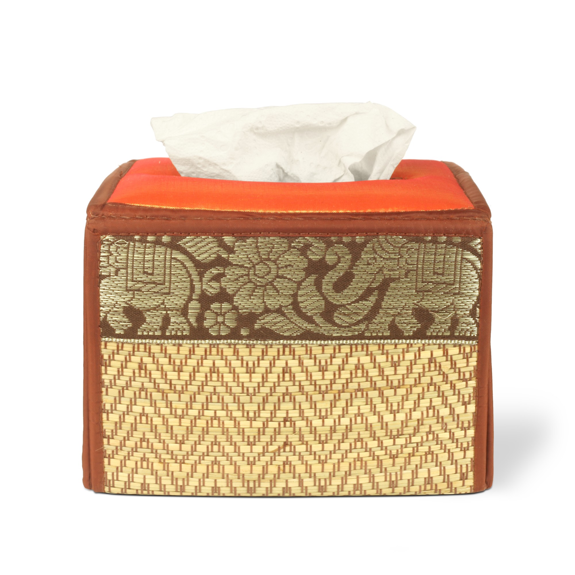 Kosmetiktuchbox, orange, B 14,5 cm, H 10 cm, T 13,5 cm