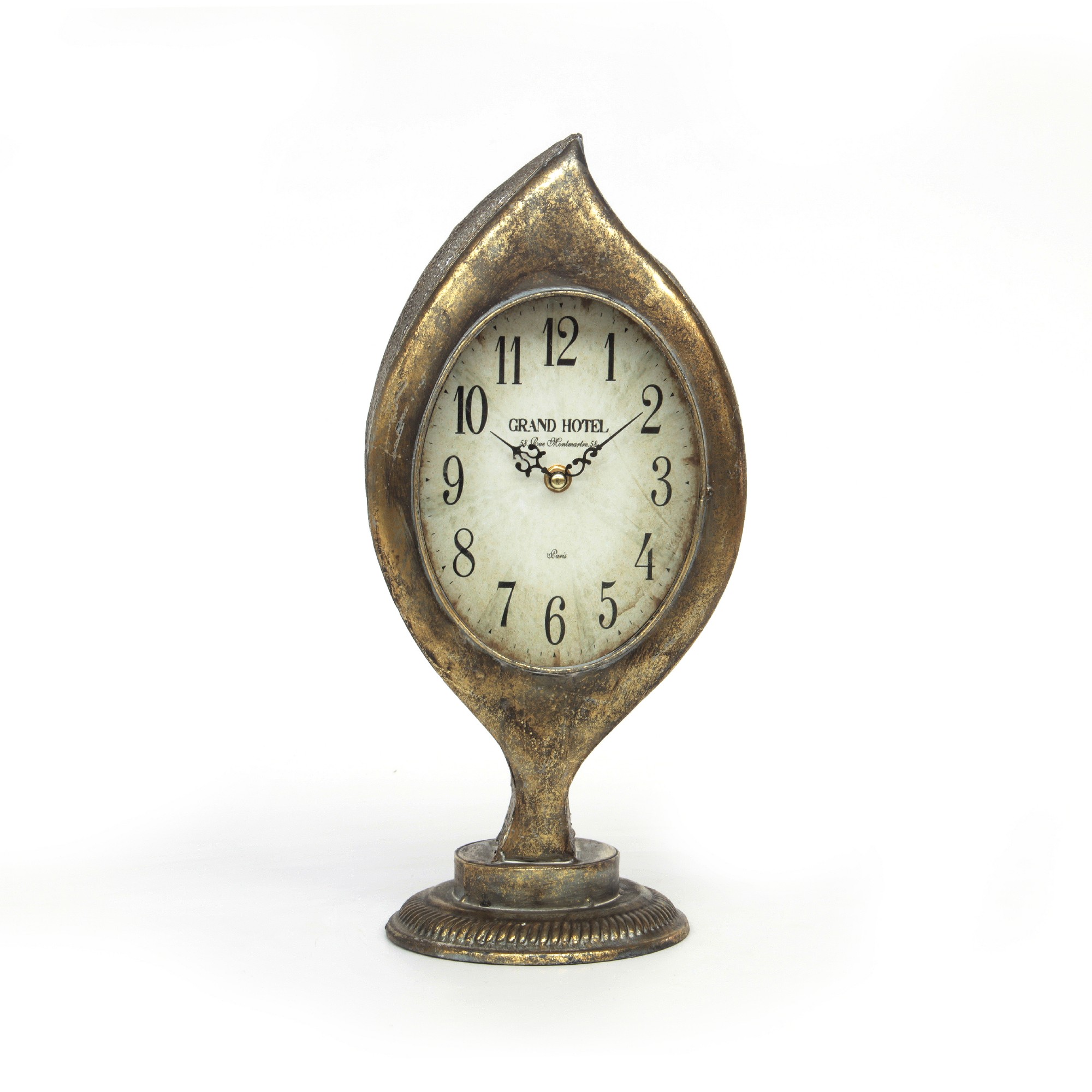 Uhr 'Grand Hotel', antik-messing, H 40 cm, B 18 cm, L 15 cm