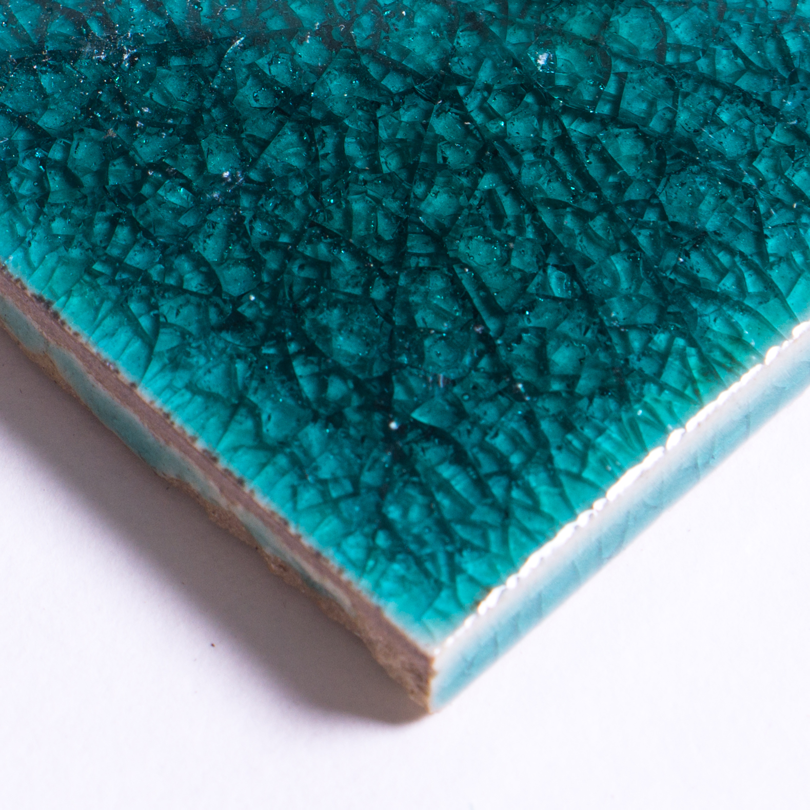 Fliese 'Craquele' nachtgrün, L 5 cm, B 5 cm