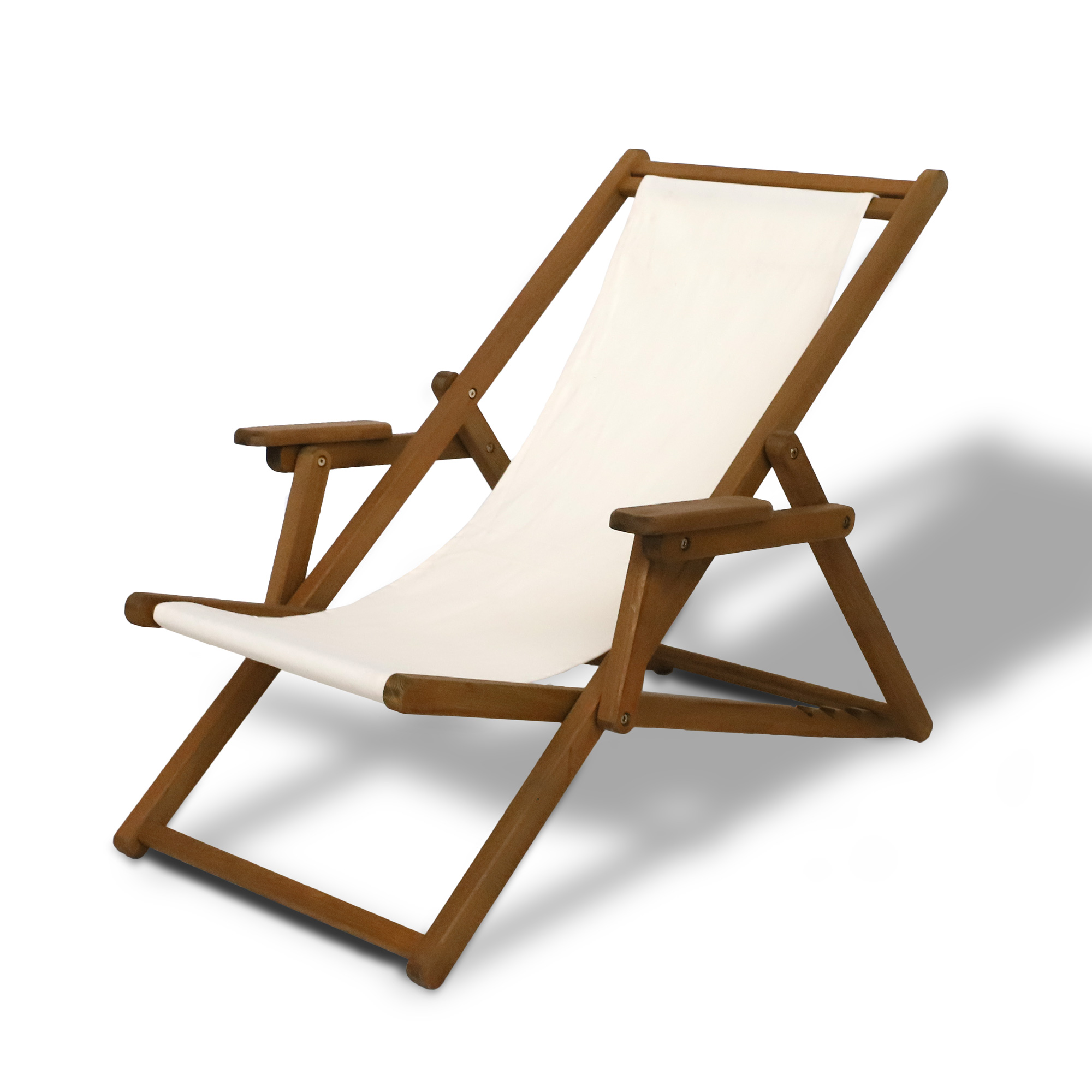 Liegestuhl 'Classen' weiß, B 72 cm, H 82 cm, T 100 cm