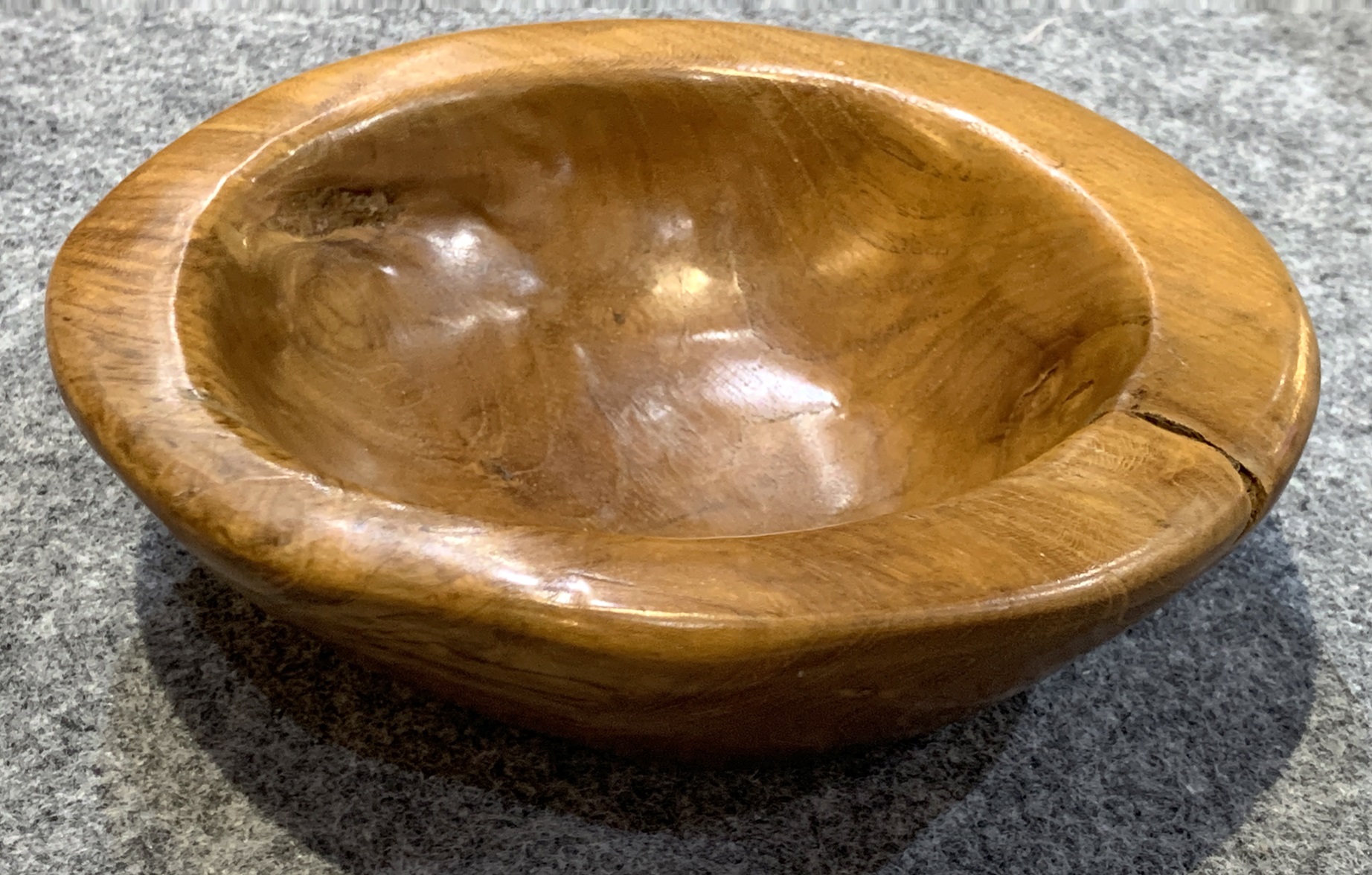 Schale aus Teak, natur, Ø 20 cm, H 5 cm