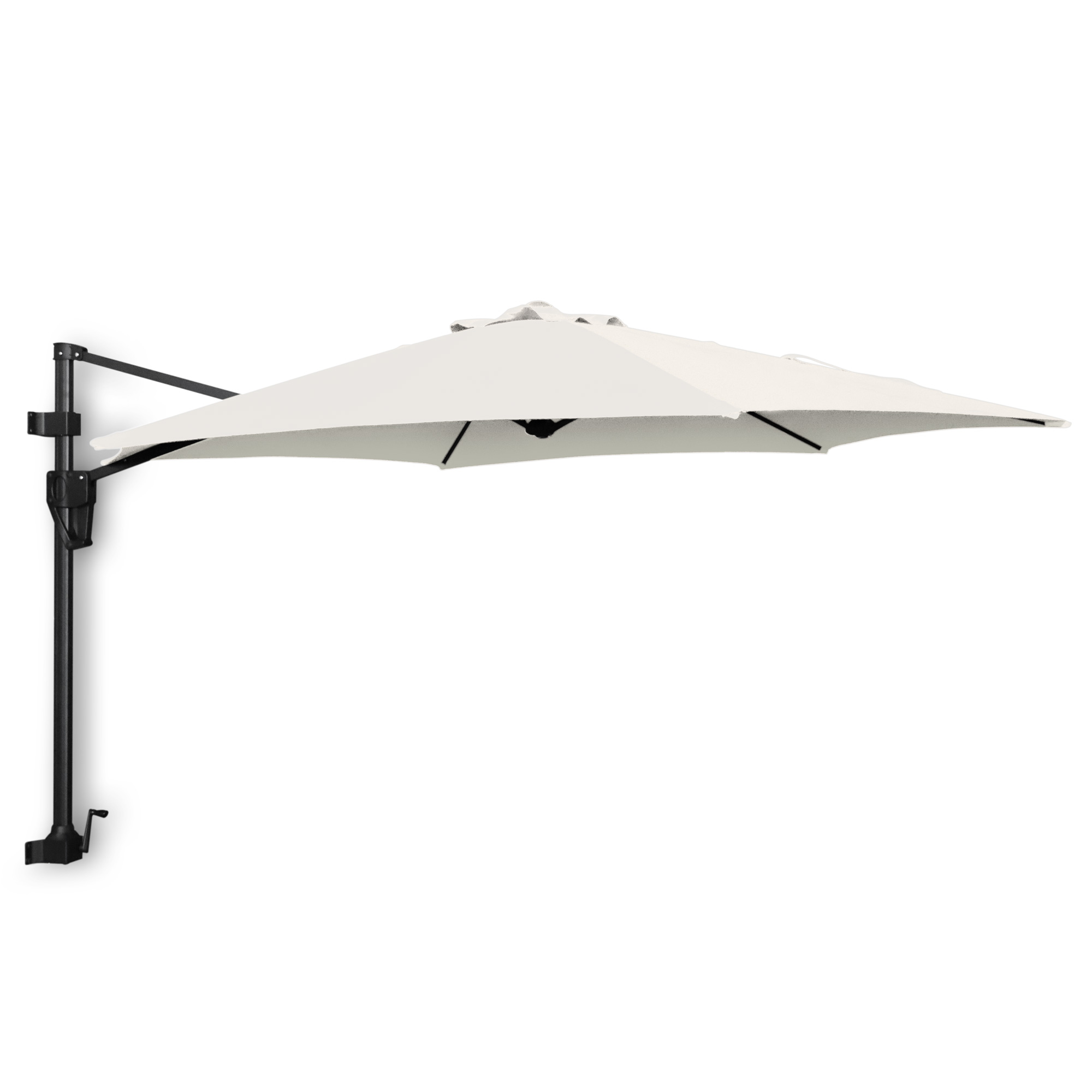 Sonnenschirm 'Trevor' zur Wandbefestigung, beige, L 300 cm, B 250 cm, H 231 cm