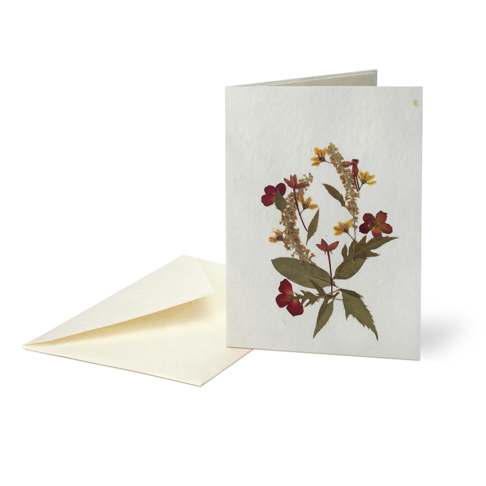Grußkarte Blume, weiß, B 12 cm, H 17 cm