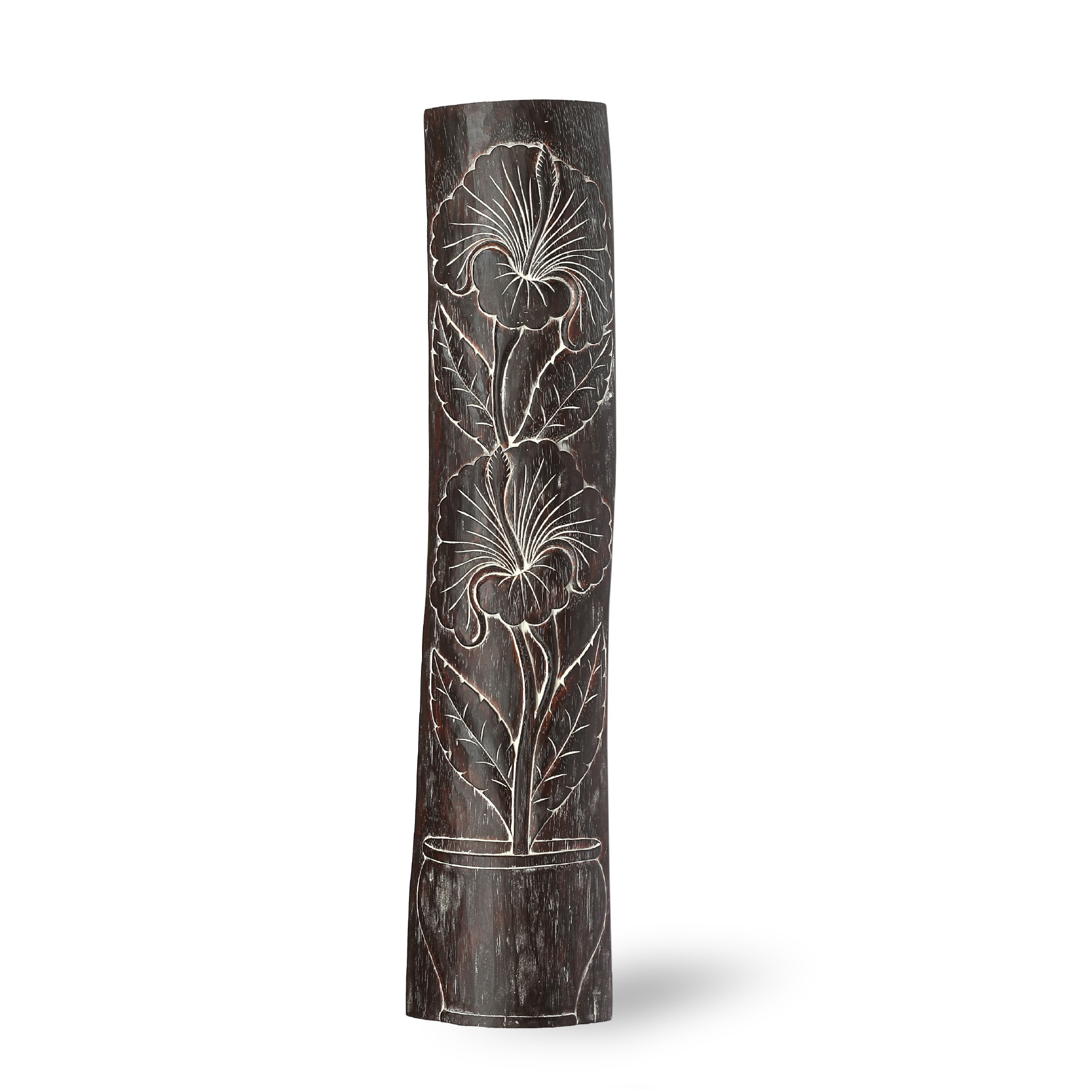 Blumen-Panel, braun, B 20 cm, H 100 cm