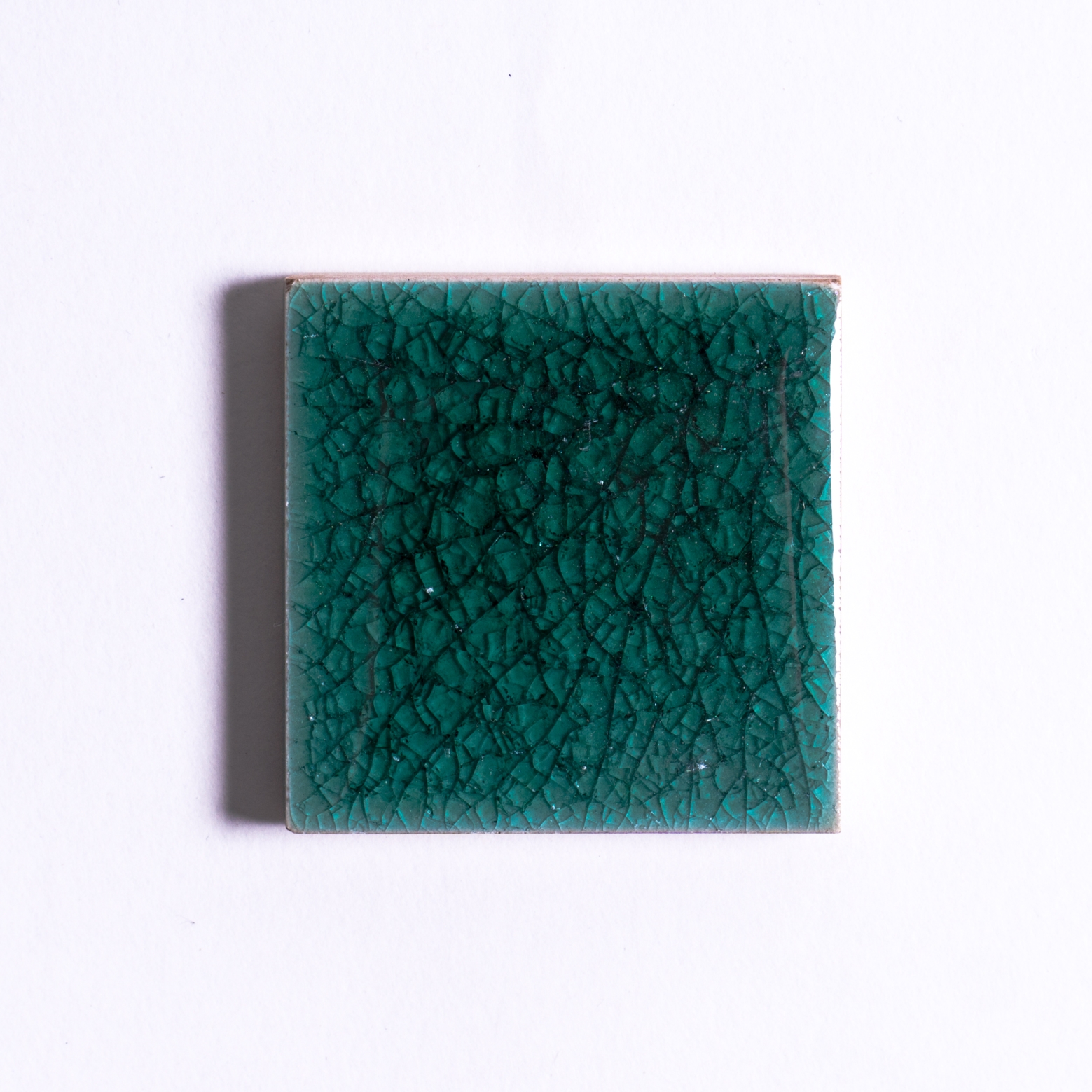 Fliese 'Craquele', dunkelgrün, L 5 cm, B 5 cm