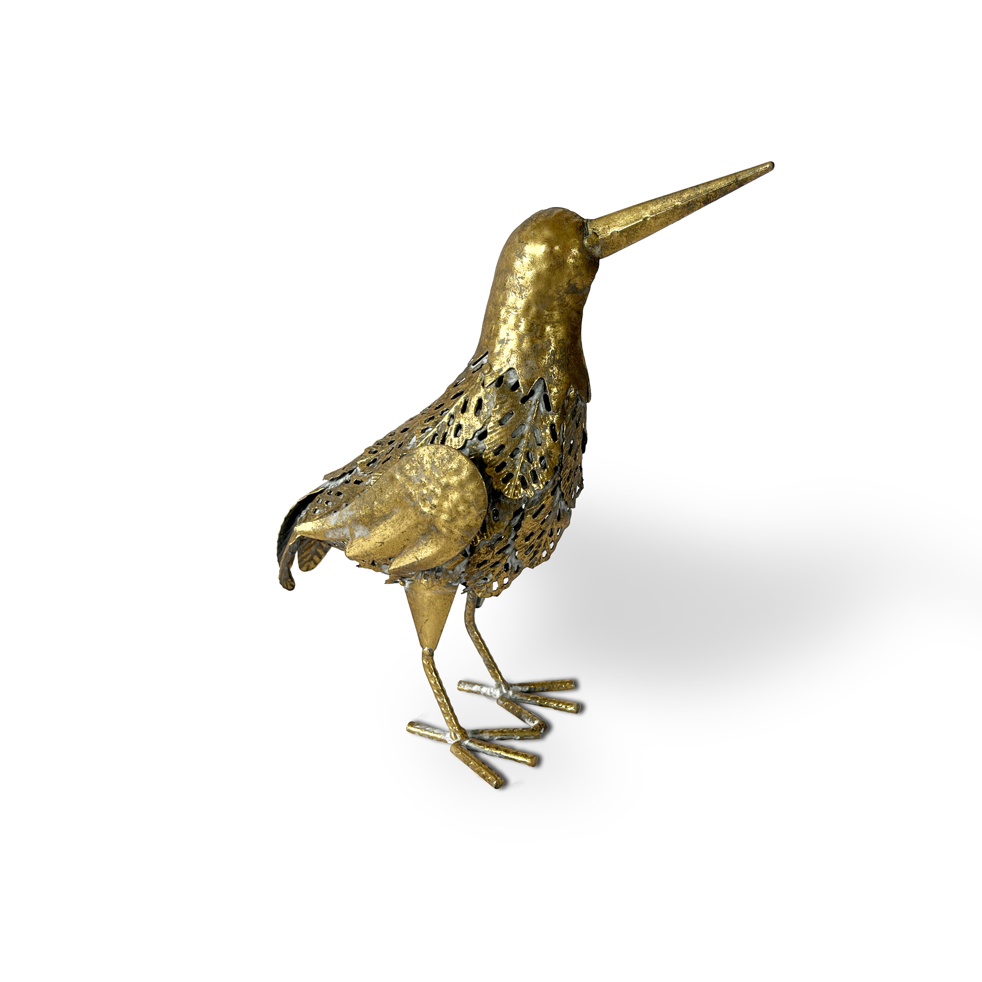Metallfigur 'Kolibri', antik gold, H 28 cm, B 28 cm, L 10,5 cm