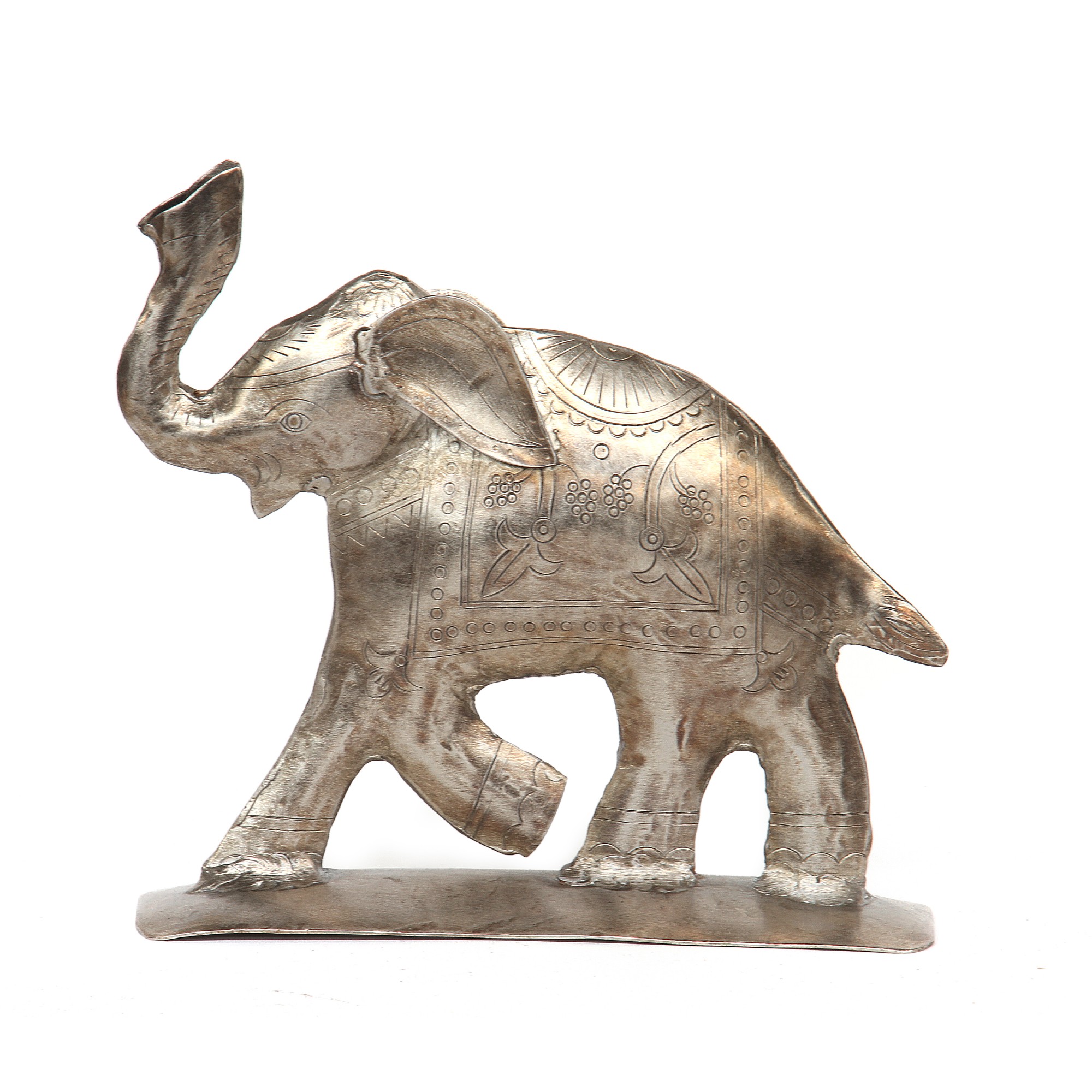 Figur 'Elefant', aus Metall,  B 17 cm, H 16 cm, L 5 cm
