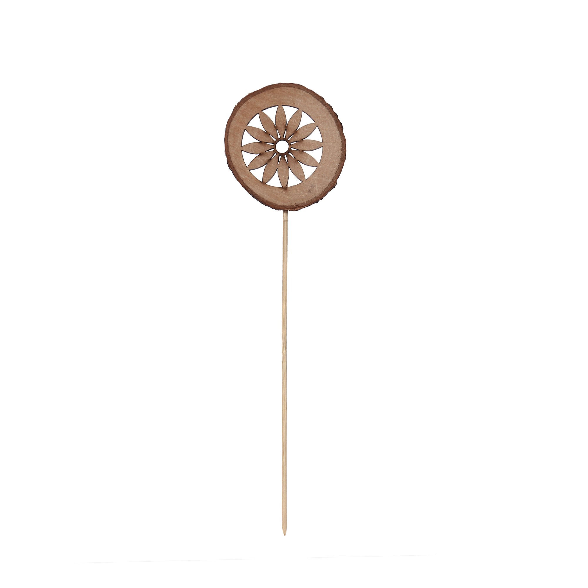 Holzstecker 'Blume', natur, H 33 cm, B 8 cm