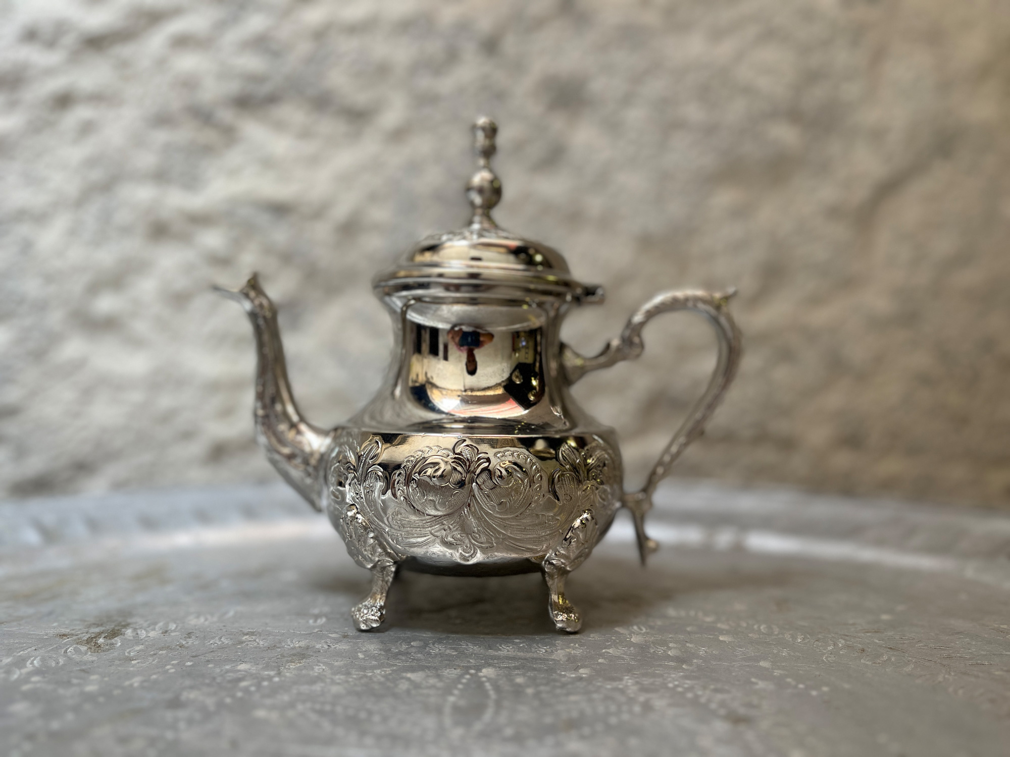 Teekanne 'Mestro', silber, B 22 cm, L 12 cm, H 21 cm