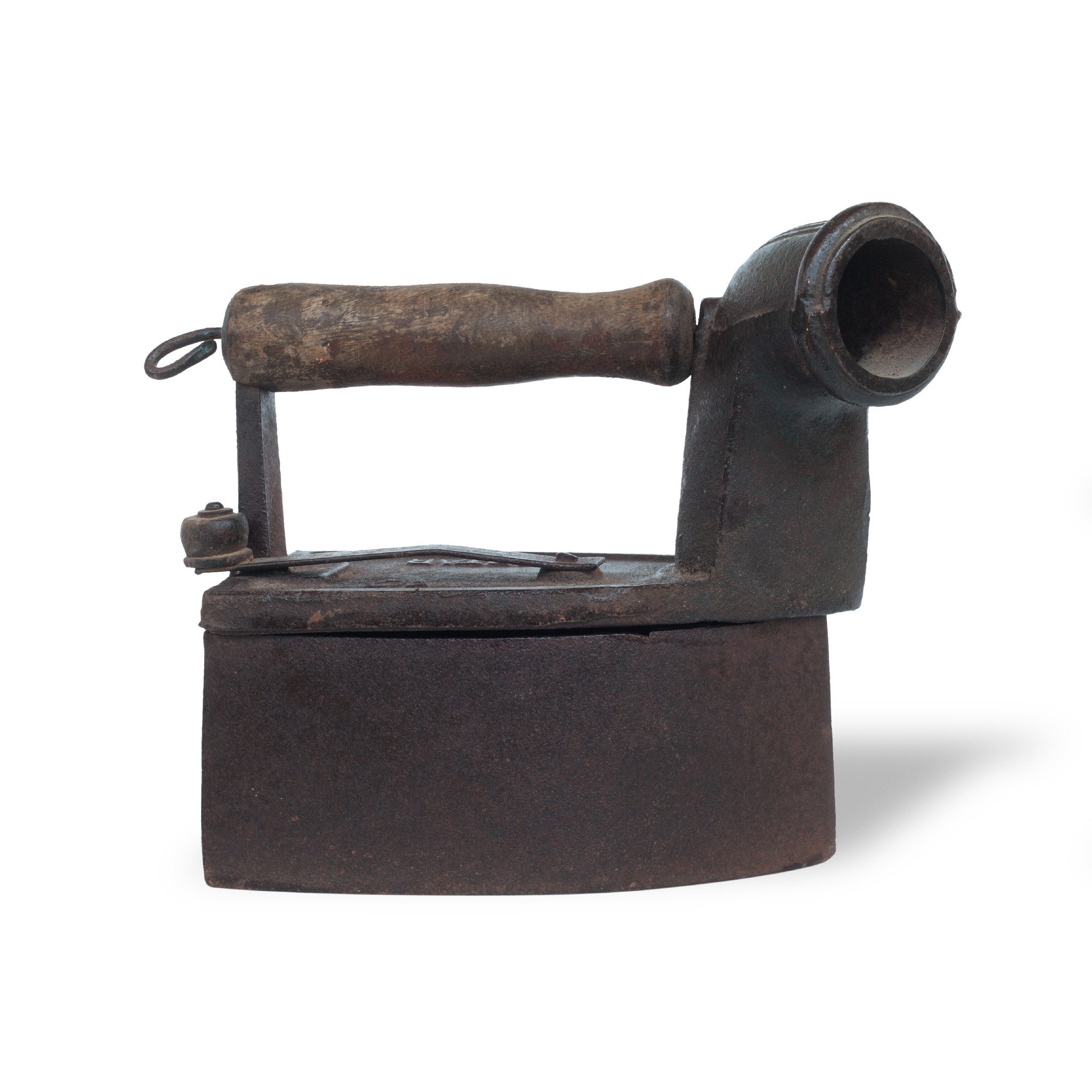 Antikes Bügeleisen, T 20 cm, B 16 cm, H 20 cm