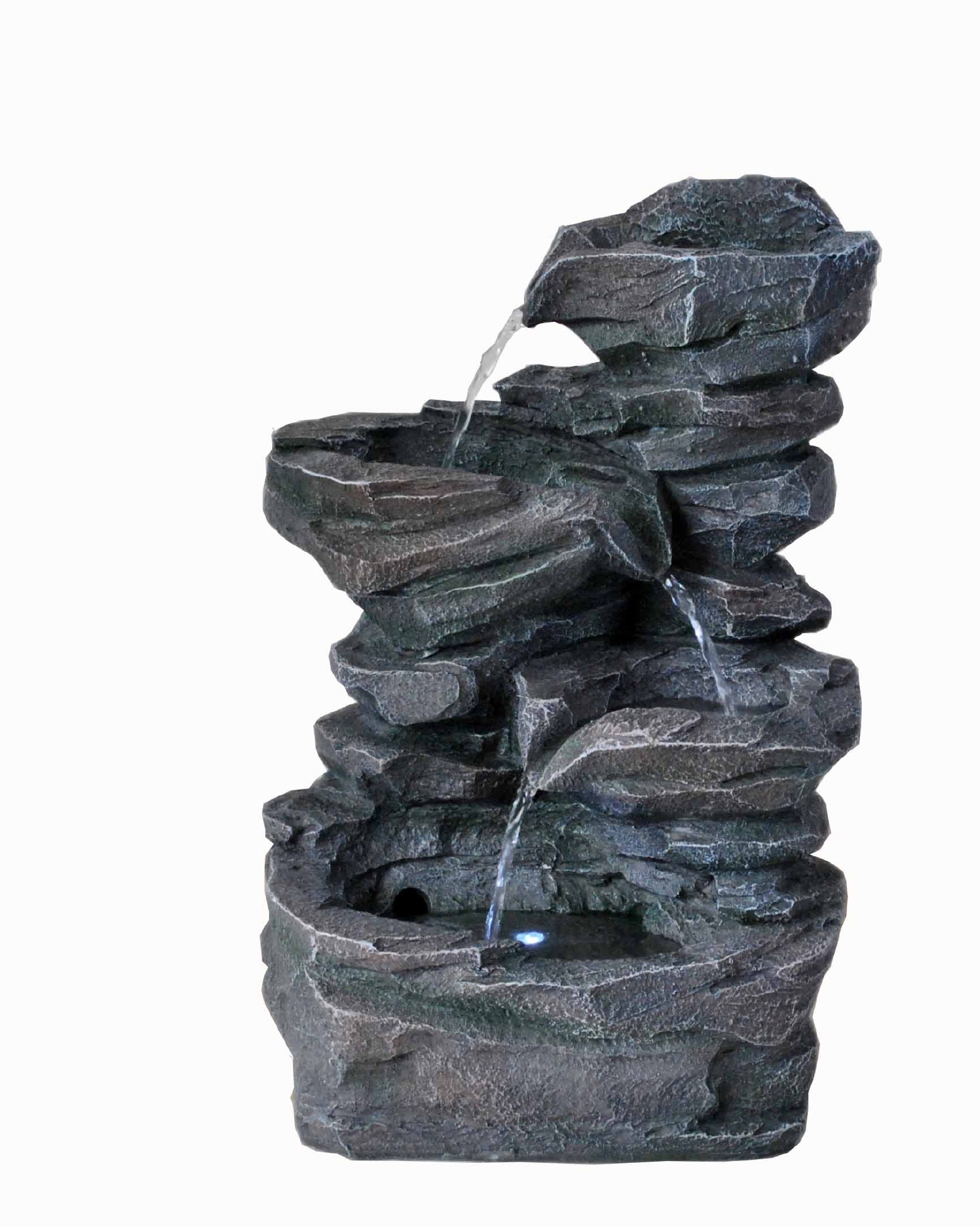 Wasserspiel mit Beleuchtung, H 40 cm, B 26 cm, T 19,5 cm