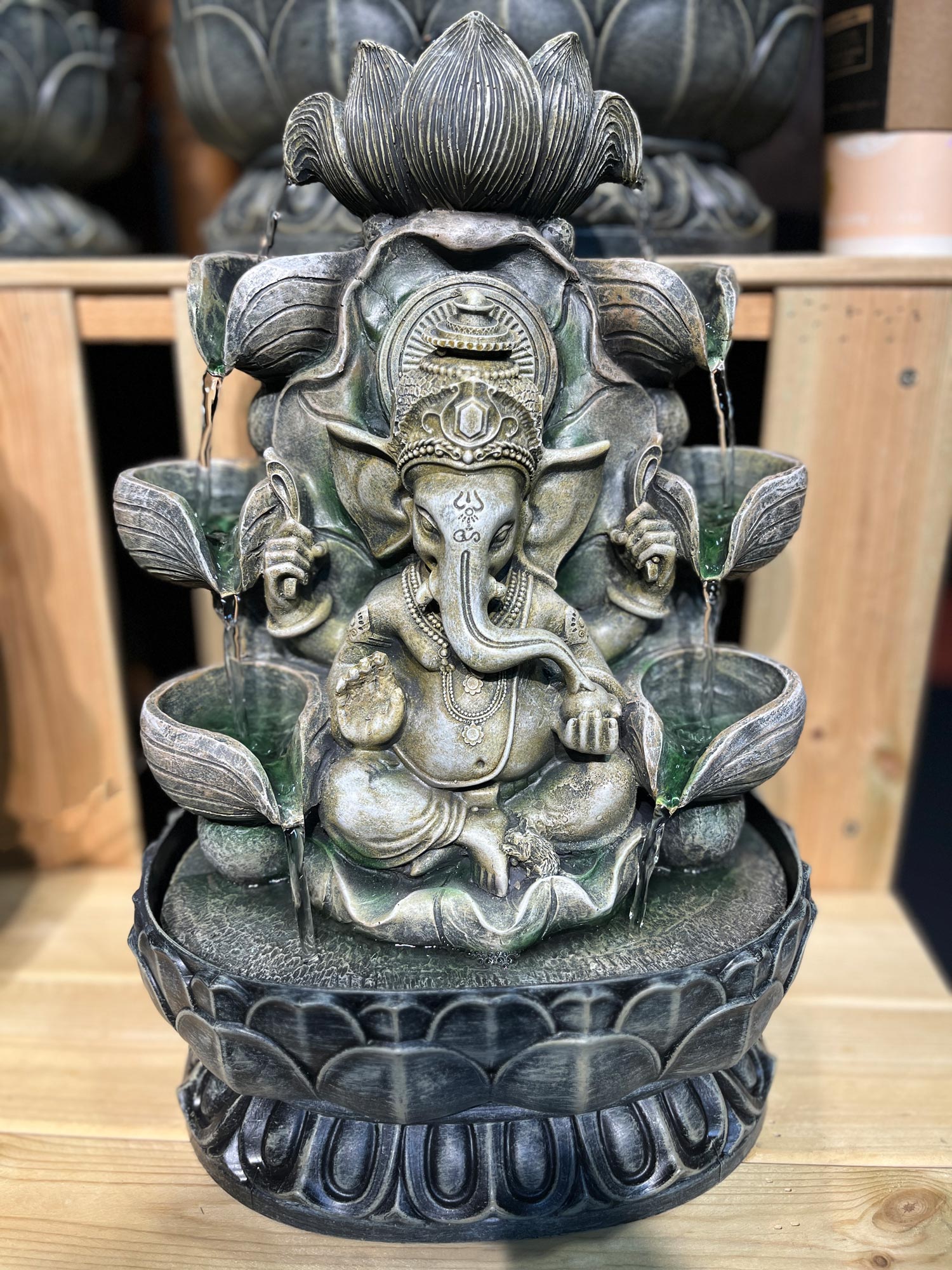 Indoor Wasserspiel 'Ganesha', H 36 cm, B 24,5 cm, L 18 cm