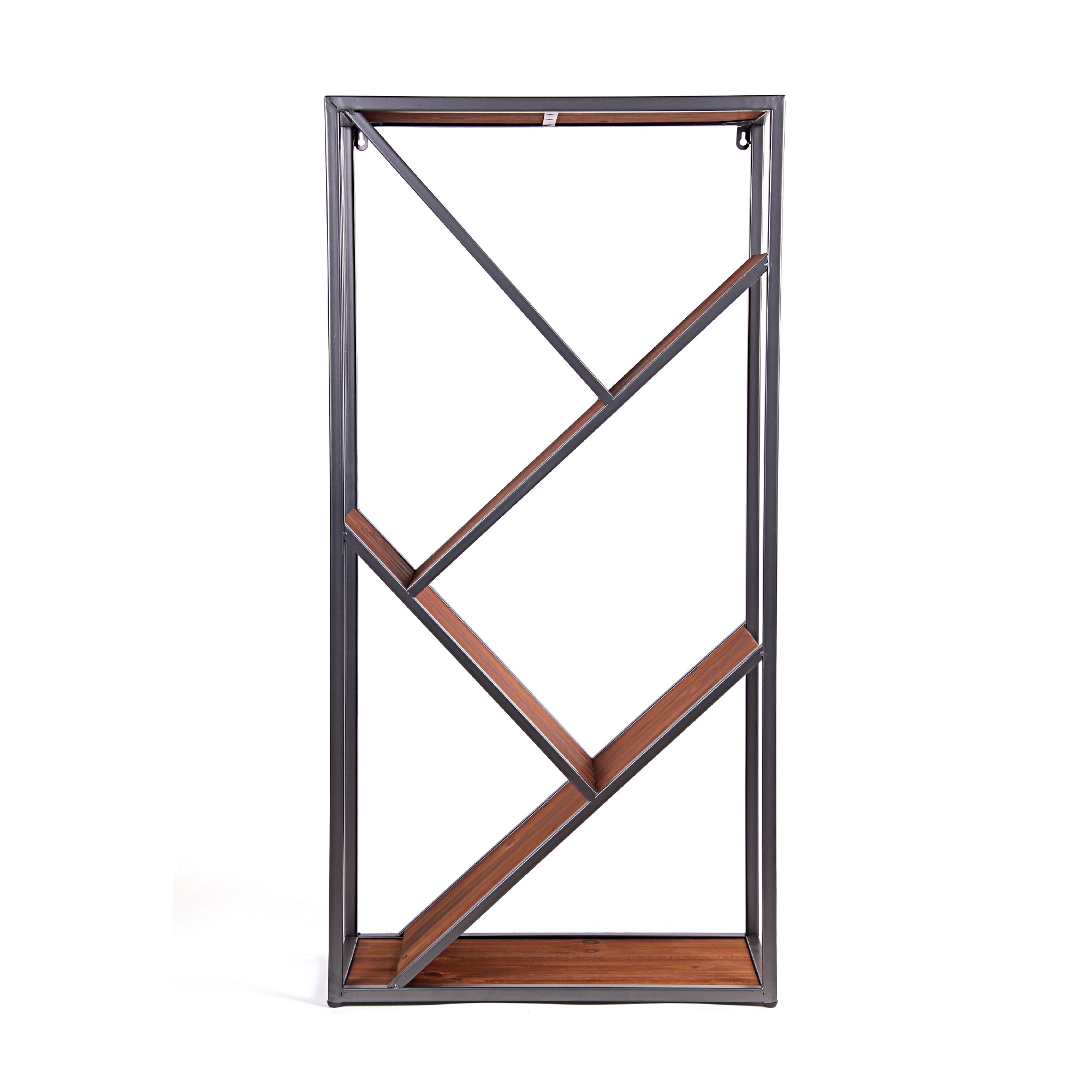 Zickzack-Regal, braun, L 24 cm, B 49 cm, H 100 cm