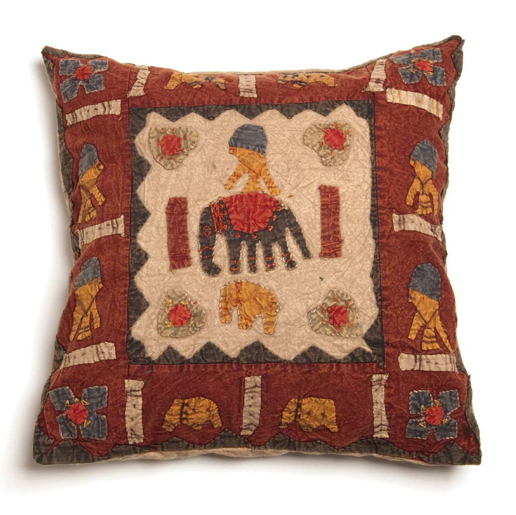 Kissenhülle 'Elefant', braun, L 40 cm, B 40 cm