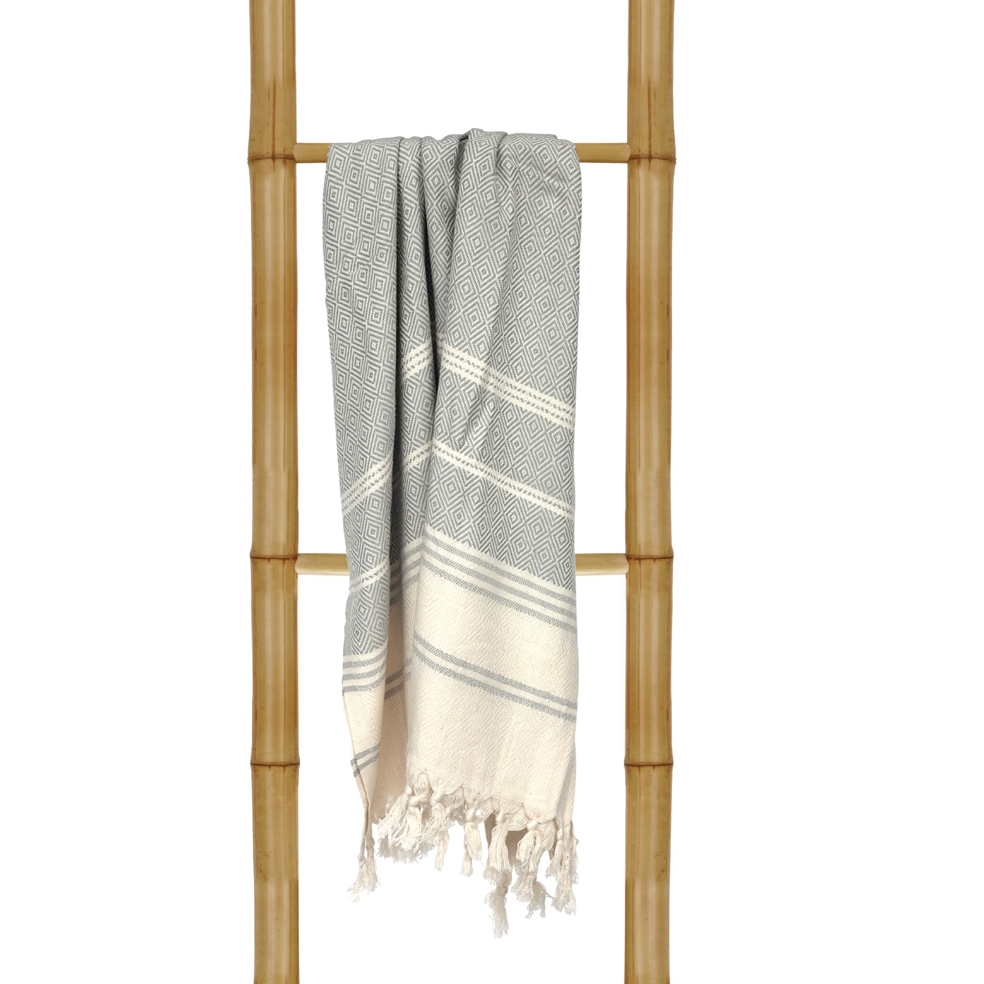 Hamamtuch 'Bergama', grau, L 175 cm, B 95 cm