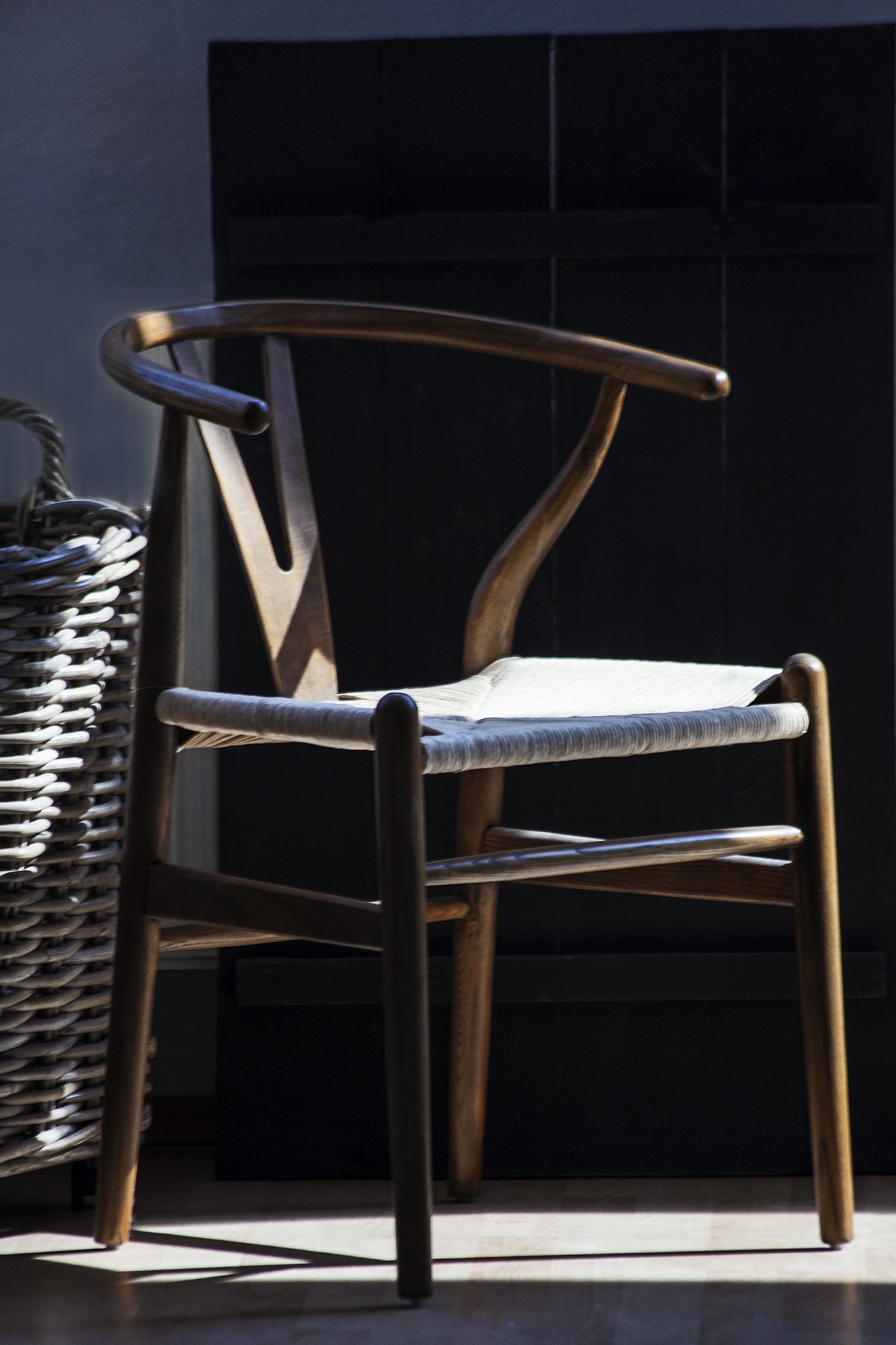 Rundlehnstuhl 'Ménerbes' natur, T 56 cm, B 56 cm, H 79 cm
