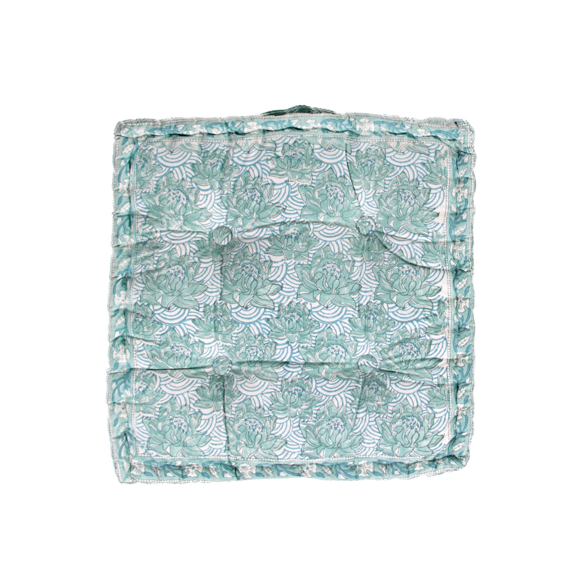 Sitzkissen 'Kamala', grün, L 50 cm, B 50 cm, H 8 cm