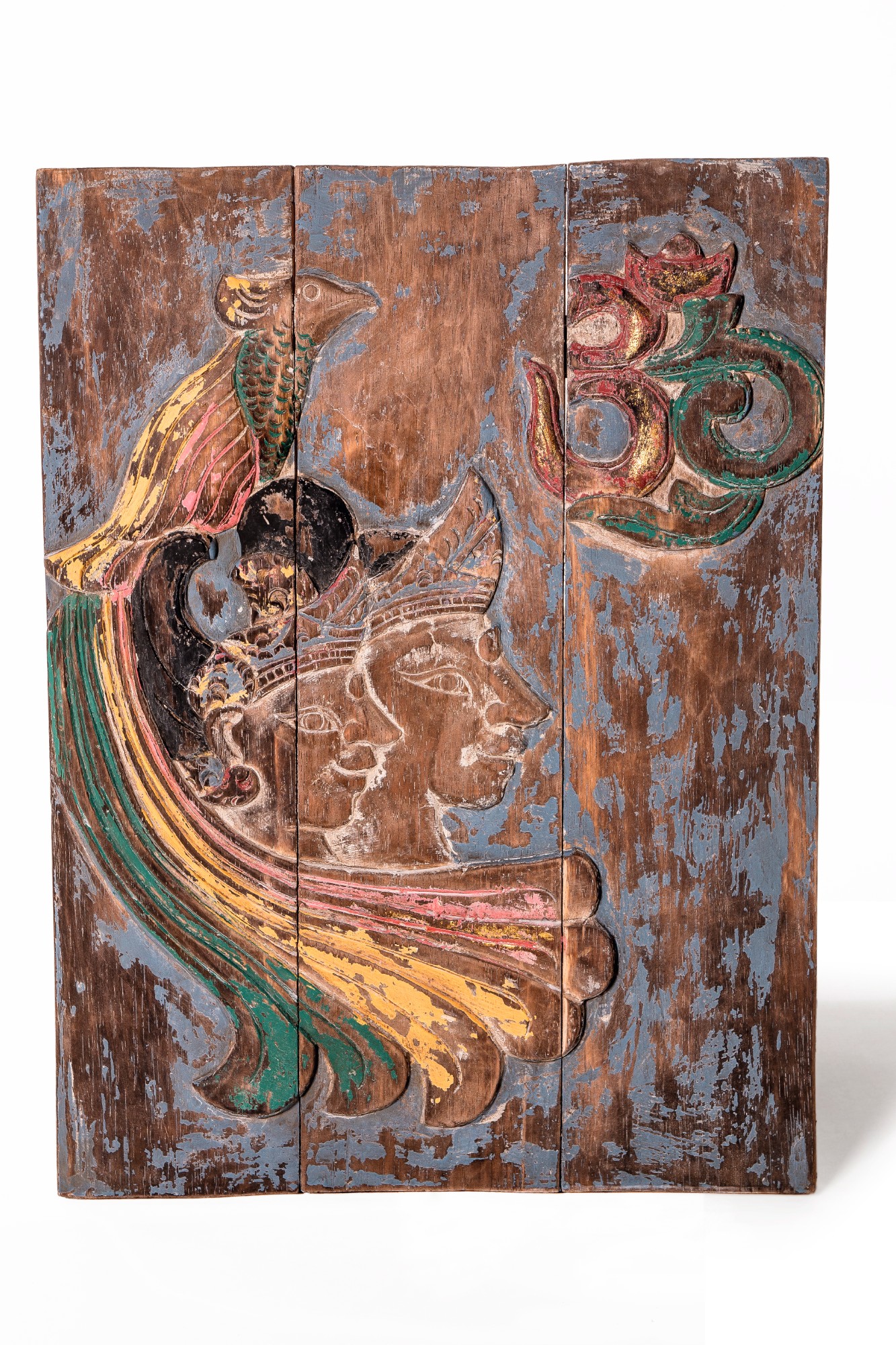 Holz-Panel 'Sita & Ram', multicolor, B 40 cm, H 50 cm, T 2 cm