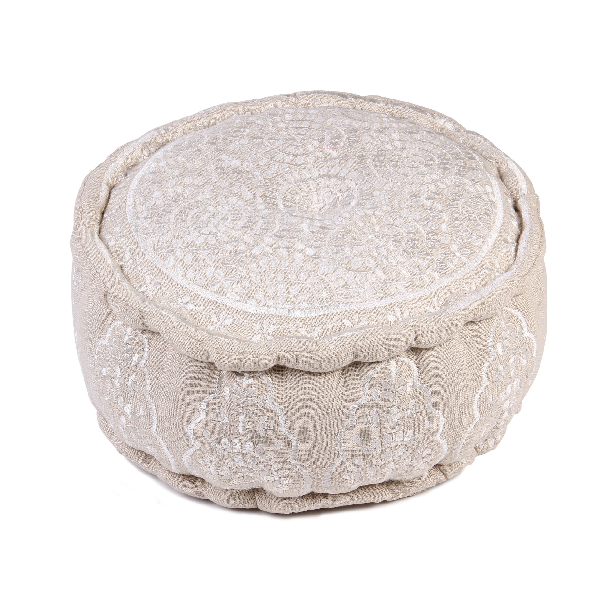Pouf, beige, Ø 40 cm, H 20 cm