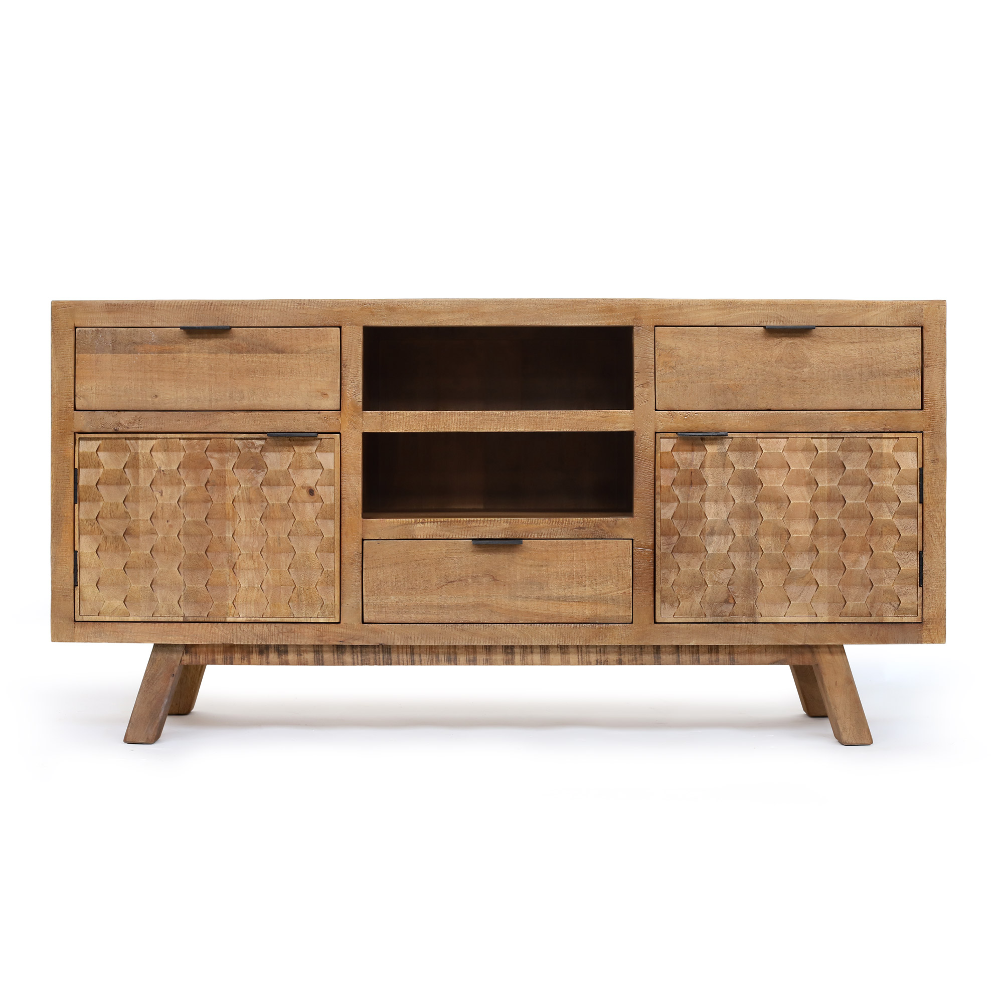Sideboard aus Mangoholz, B 175 cm, H 87 cm, T 43 cm