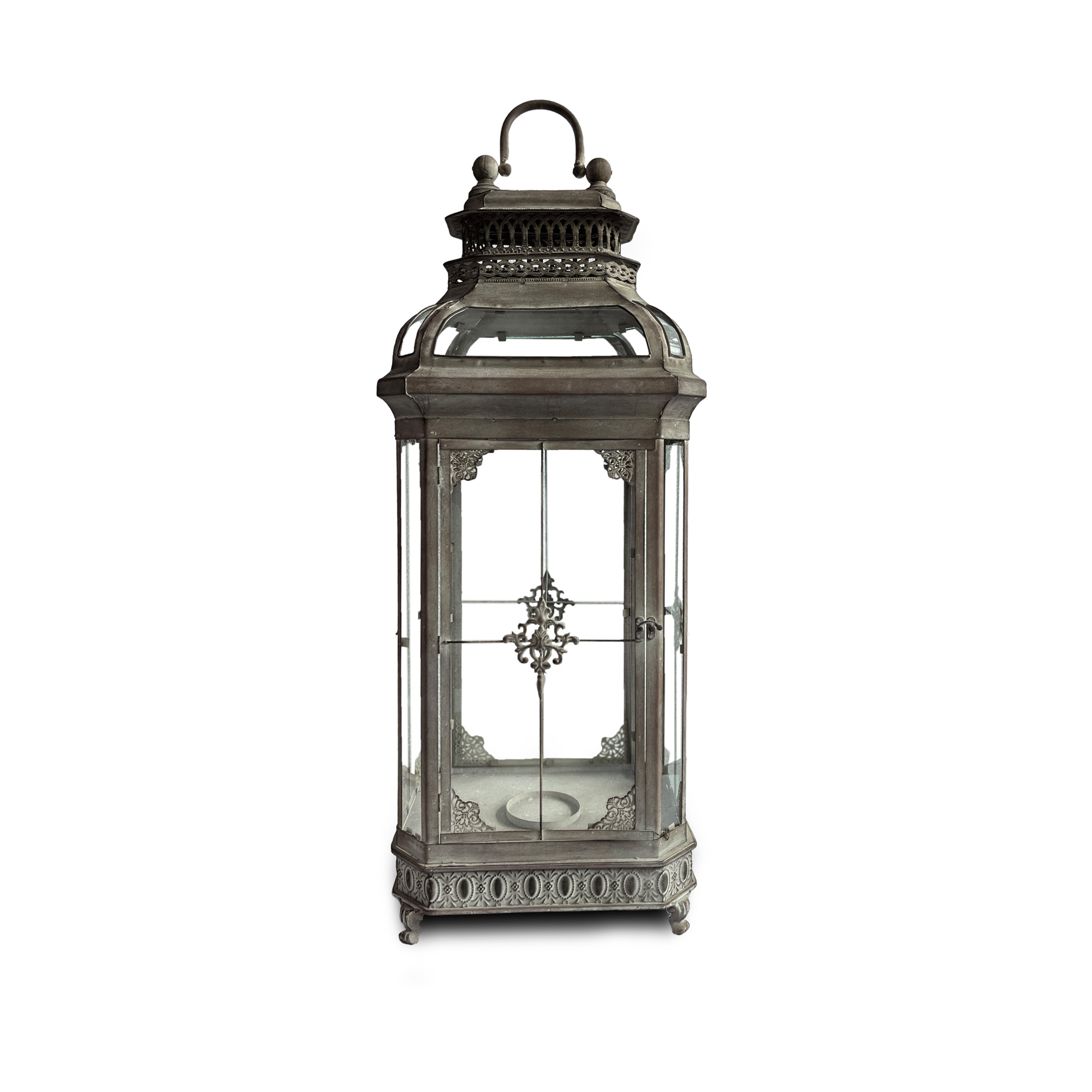 Laterne 'Violette', aus Metall und Glas, H 82 cm, B 34 cm, L 26 cm