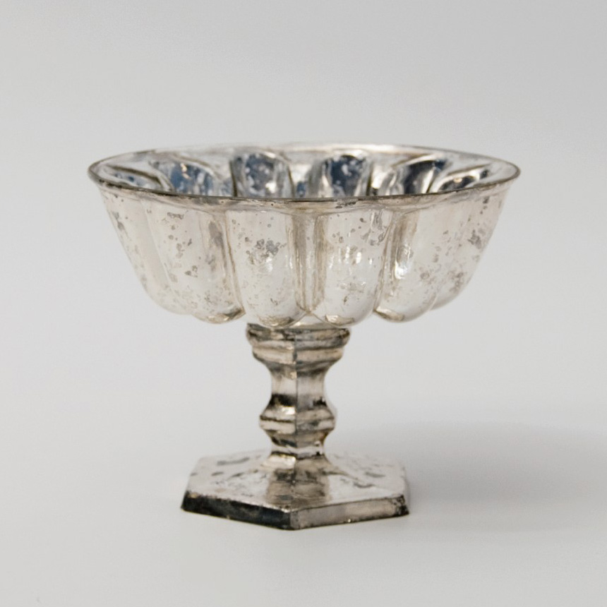 Pokal 'Lier', aus Silberglas, H 12 cm, Ø 14,5 cm