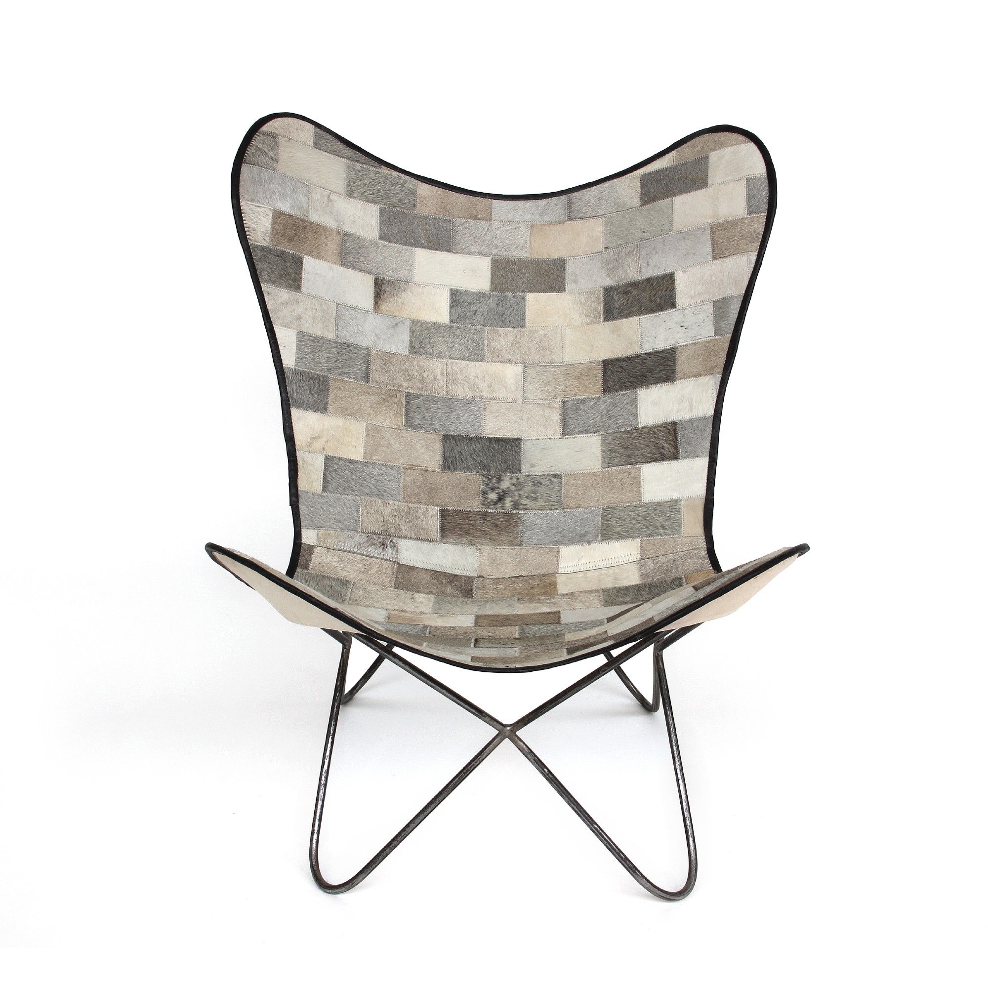 Lounger 'Jimmy', grau, weiß, T 72 cm, B 82 cm, H 92 cm